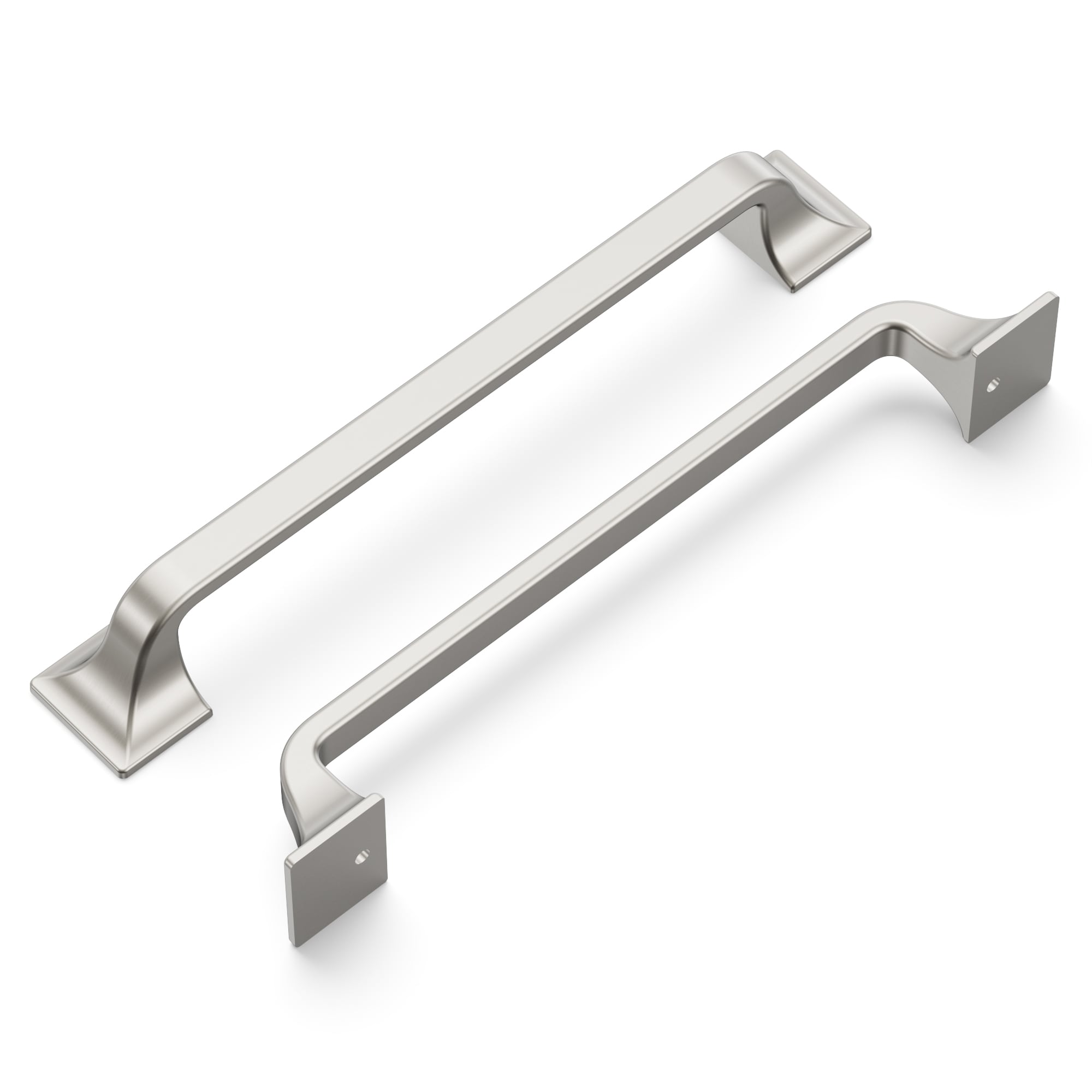 Hickory Hardware H076703-SN Forge 6-5/16-in , 160mm Center to Center Satin Nickel Rectangular Handle