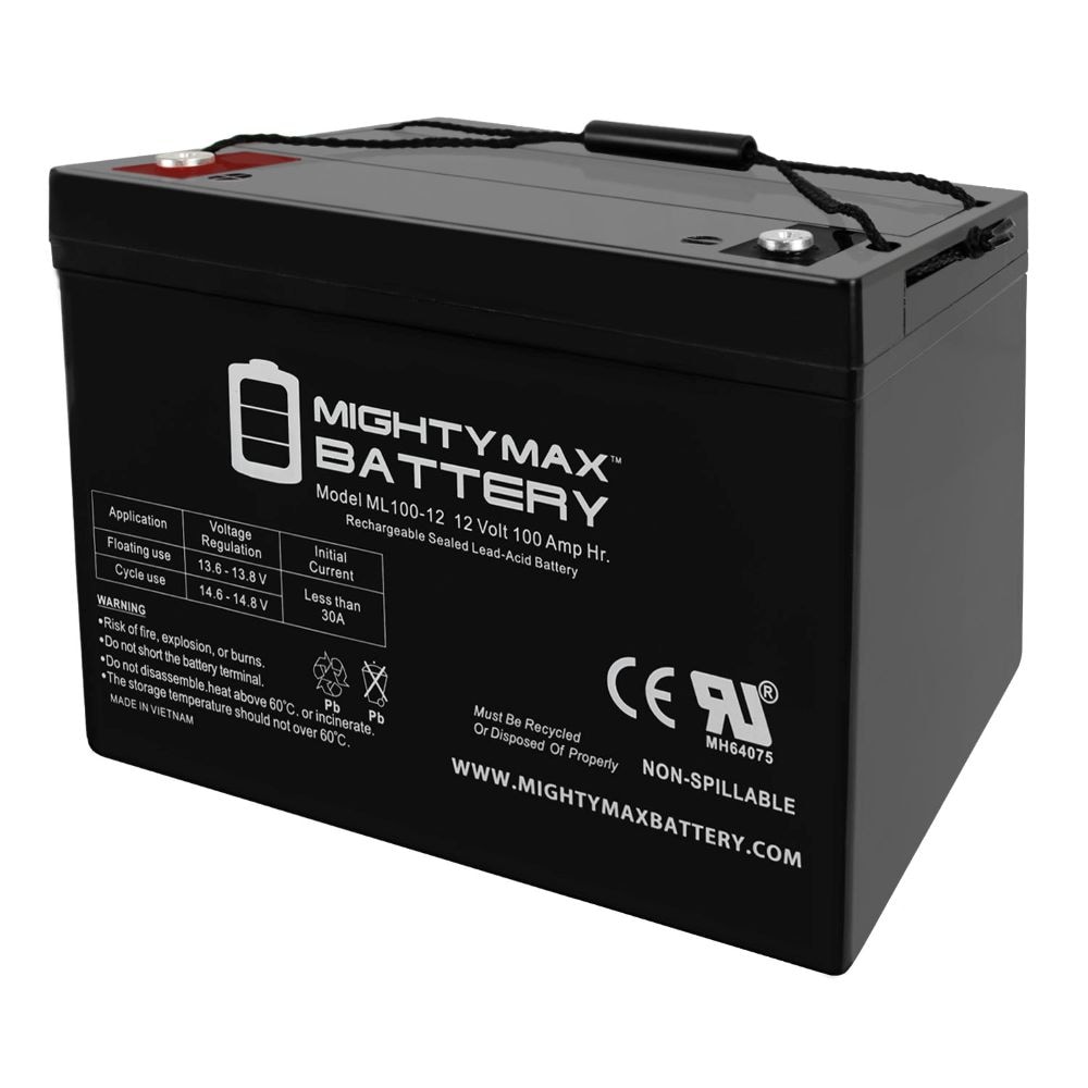 Mighty Max Battery 100AH FOR SOLAR WIND DEEP CYCLE VRLA 12V 24V 48V Rechargeable Sealed Lead Acid 121000 Backup Power Batteries ML100-1242 Sansujyuku sansujyuku.com