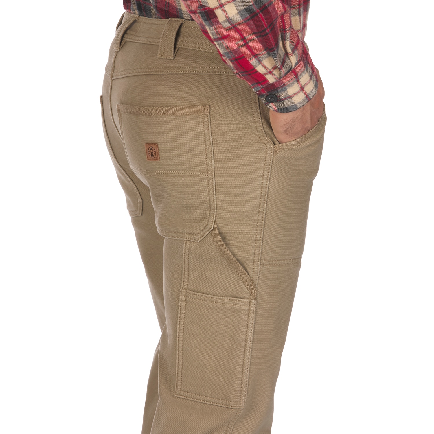 Coleman Men's Utility Canvas Work Pants, 6-Pocket, Flex Stretch Work Comfort