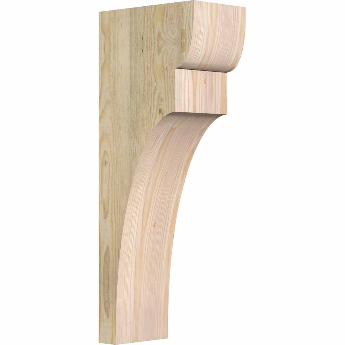 Ekena Millwork COR06X10X26YOR00RDF 6-in x 10-in x 26-in Yorktown Unfinished Douglas fir Wood Paintable/Stainable Corbel