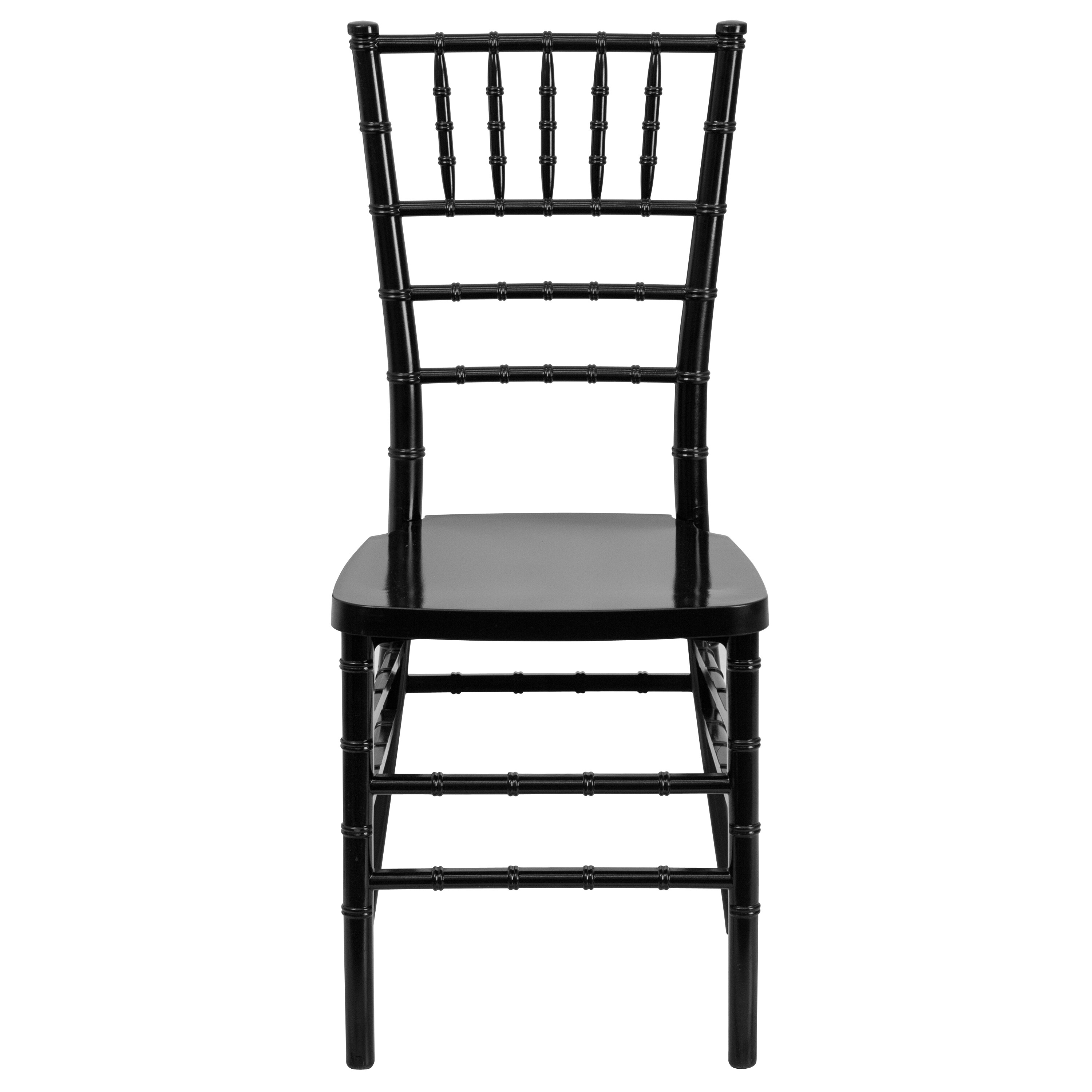 Hercules Black Resin Armless Chiavari Stacking Chair