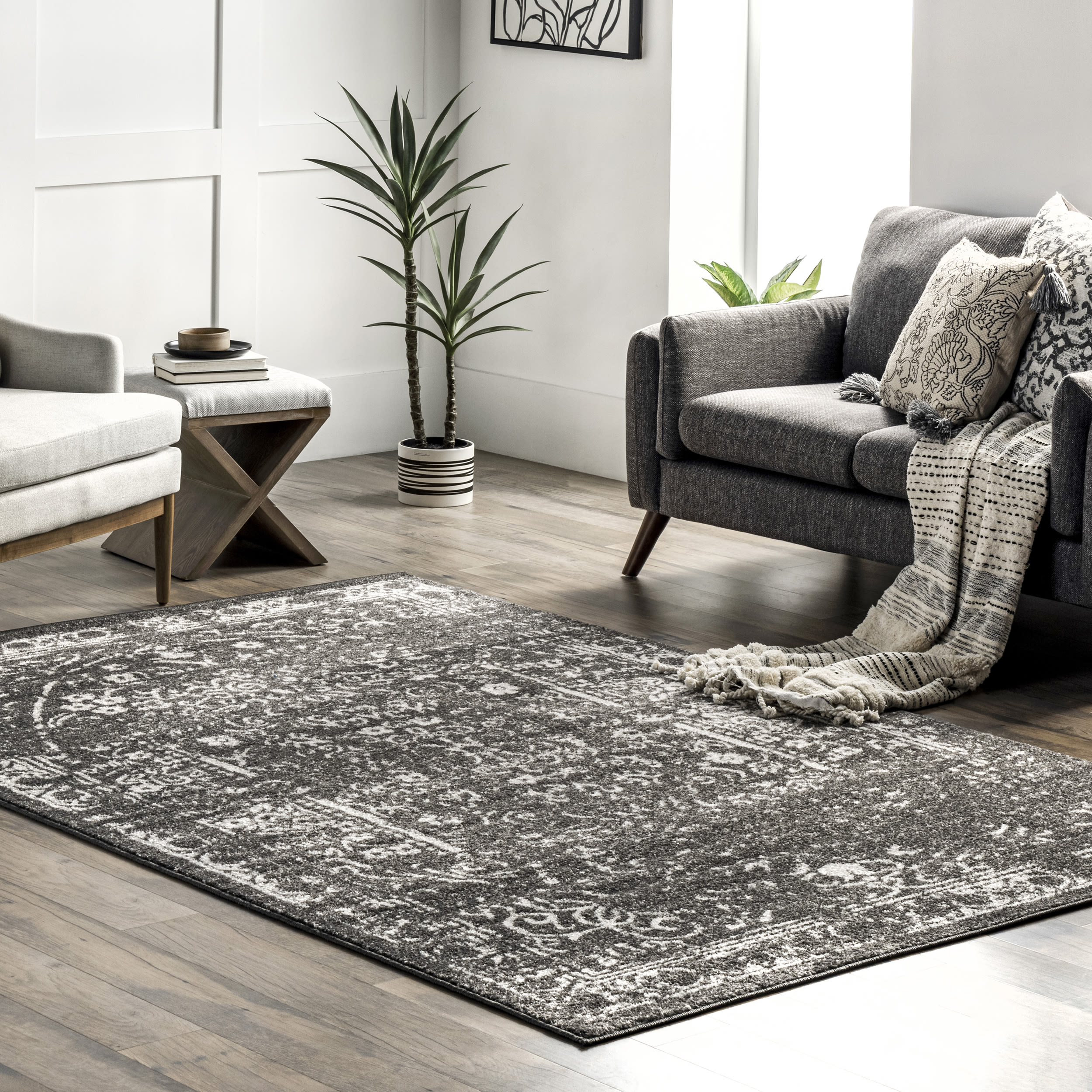 nuLOOM Thigpen Dark Grey 2' x 3' Area Rug