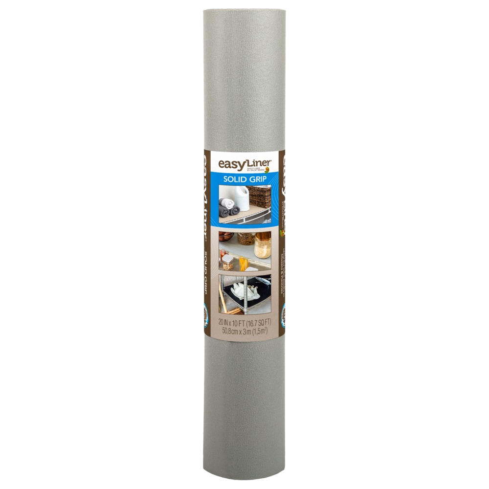 Duck 288562 Solid Grip EasyLiner 20-in x 10-ft Gray Shelf liner
