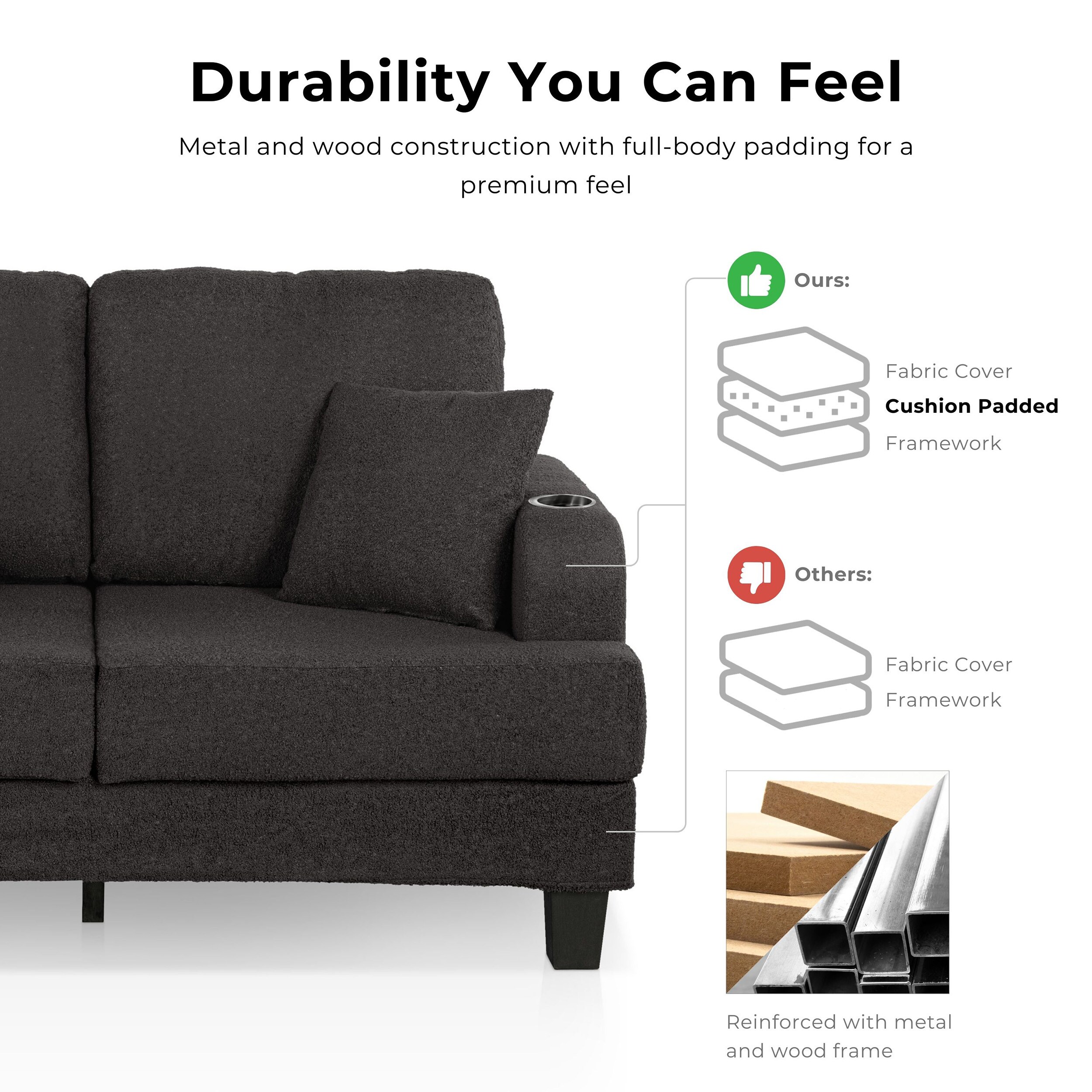 Furniture of America IDF-SL6936DG-SF Sofas-Loveseats - View #14