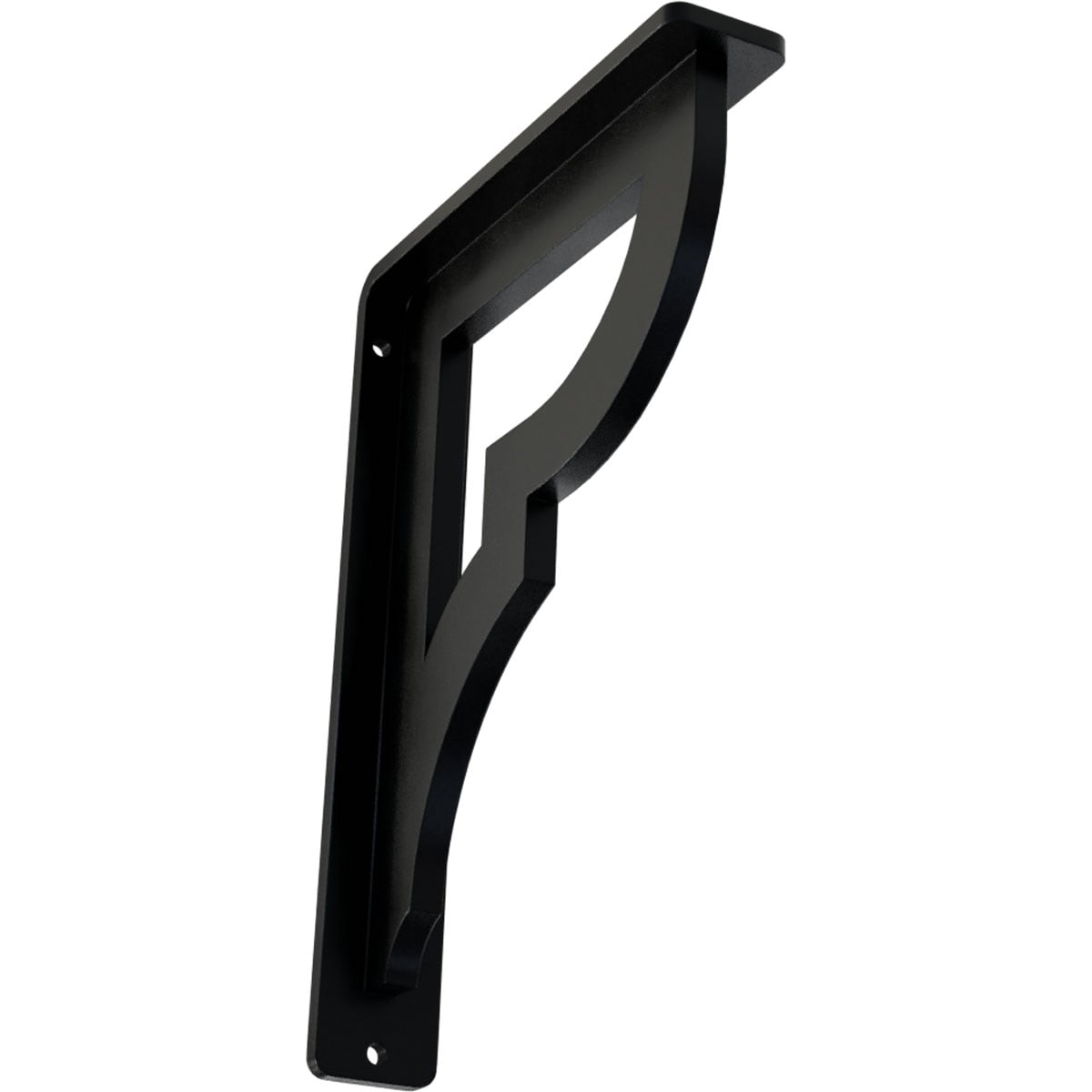 Ekena Millwork BKTM01X05X08SBR Bradford 5.5-in x 1.5-in x 8-in Black Wrought iron Countertop support bracket