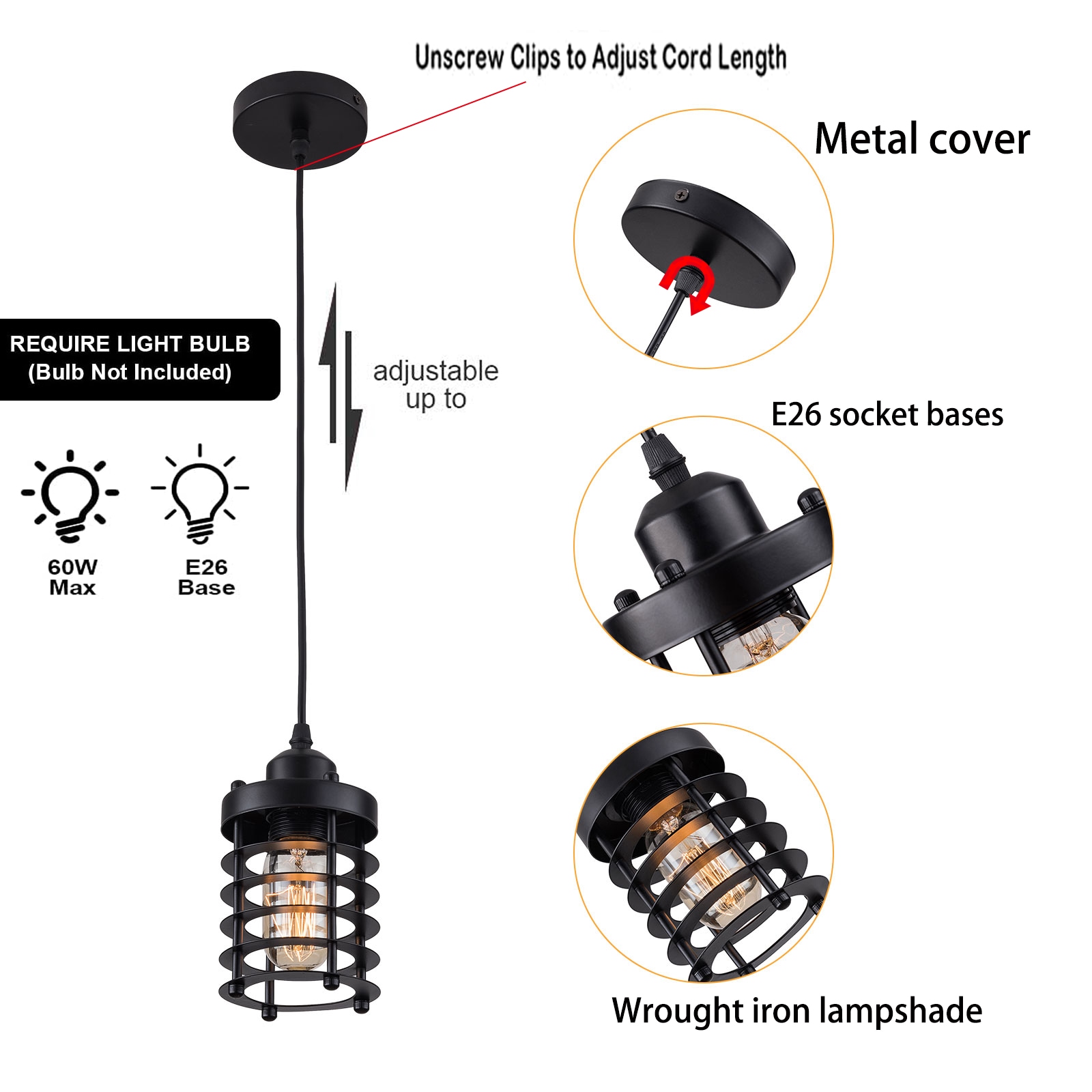 Oukaning HG-HCX261-938US Pendant-Lights - View #5