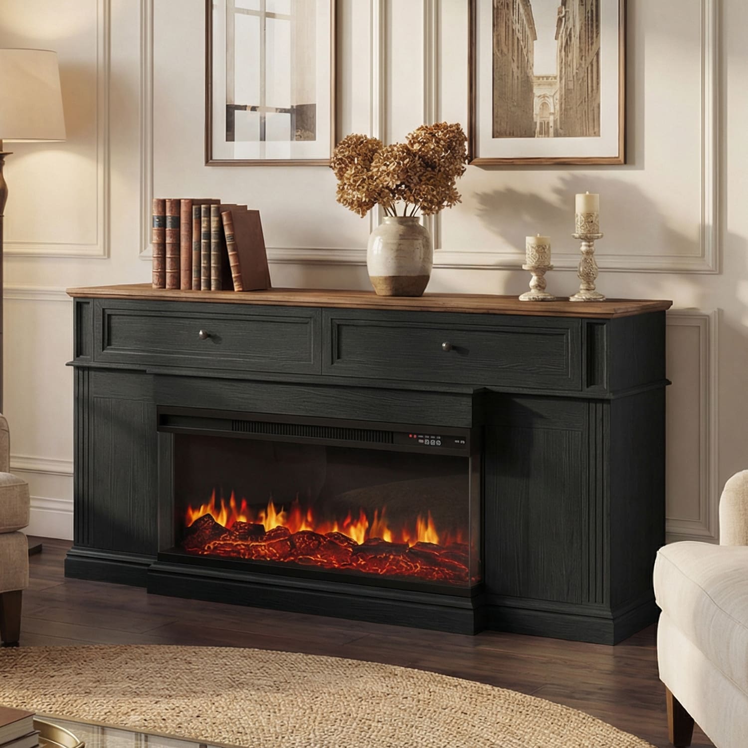 AOXUN H21014GR-80+H20023 Electric-Fireplaces - View #8