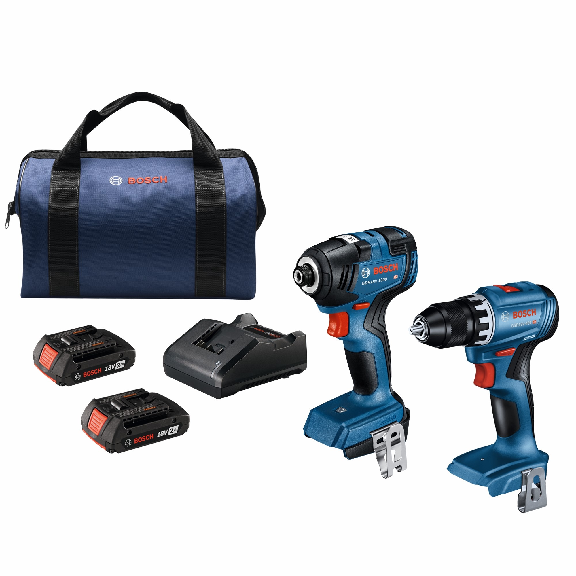 Bosch 18-volt 2-Tool Brushless Power Tool Combo Kit with Soft Case (2-Batteries Included and Charger Included) GXL18V-27B22 Sansujyuku sansujyuku.com