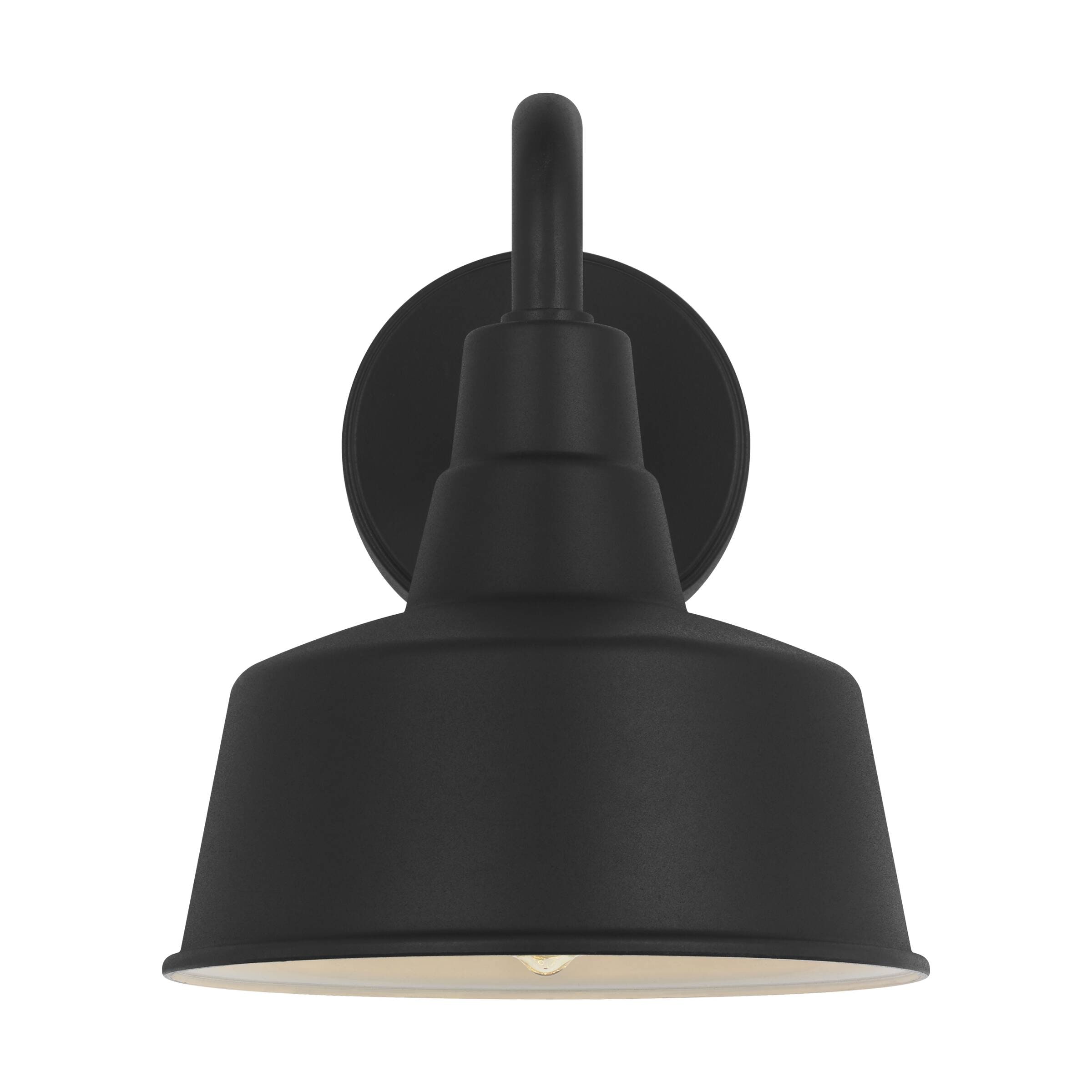Generation Lighting SLO1181EN3/TXB Barn Light 1 -Light 10-in H Black Hardwired Dark Sky Outdoor Wall Light