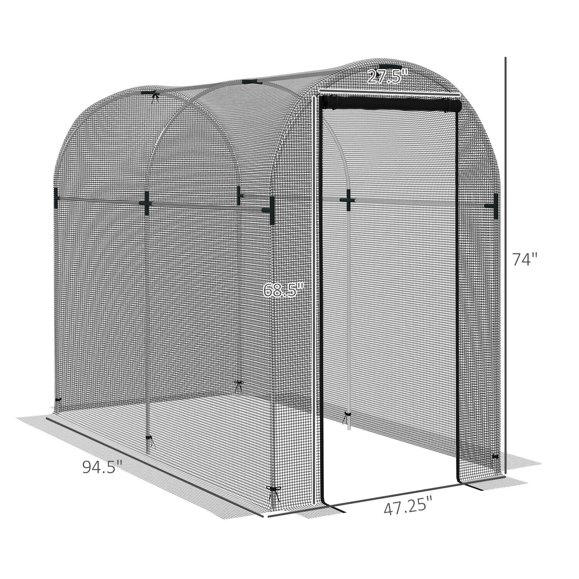 Outsunny 4' x 8' Plant Protection Tent Crop Cage with Zippered Door for  Plants Herbs Fruits in the Tomato Cages department at Lowes.com