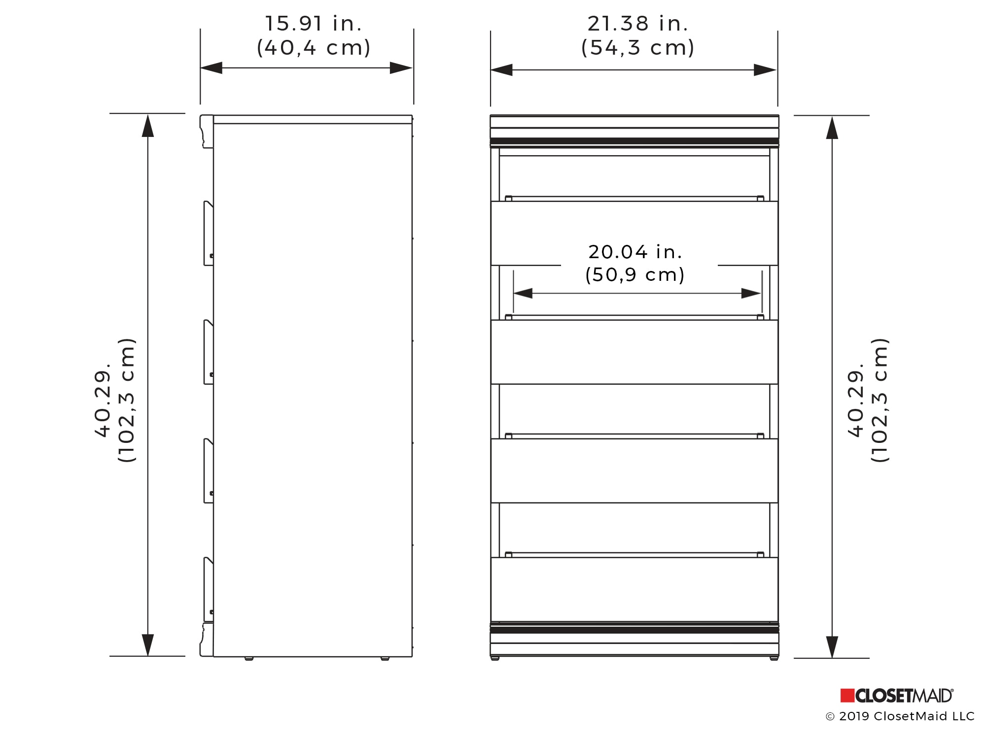 ClosetMaid 4561 Modular Closet Storage Stackable Unit with 4-Drawers White