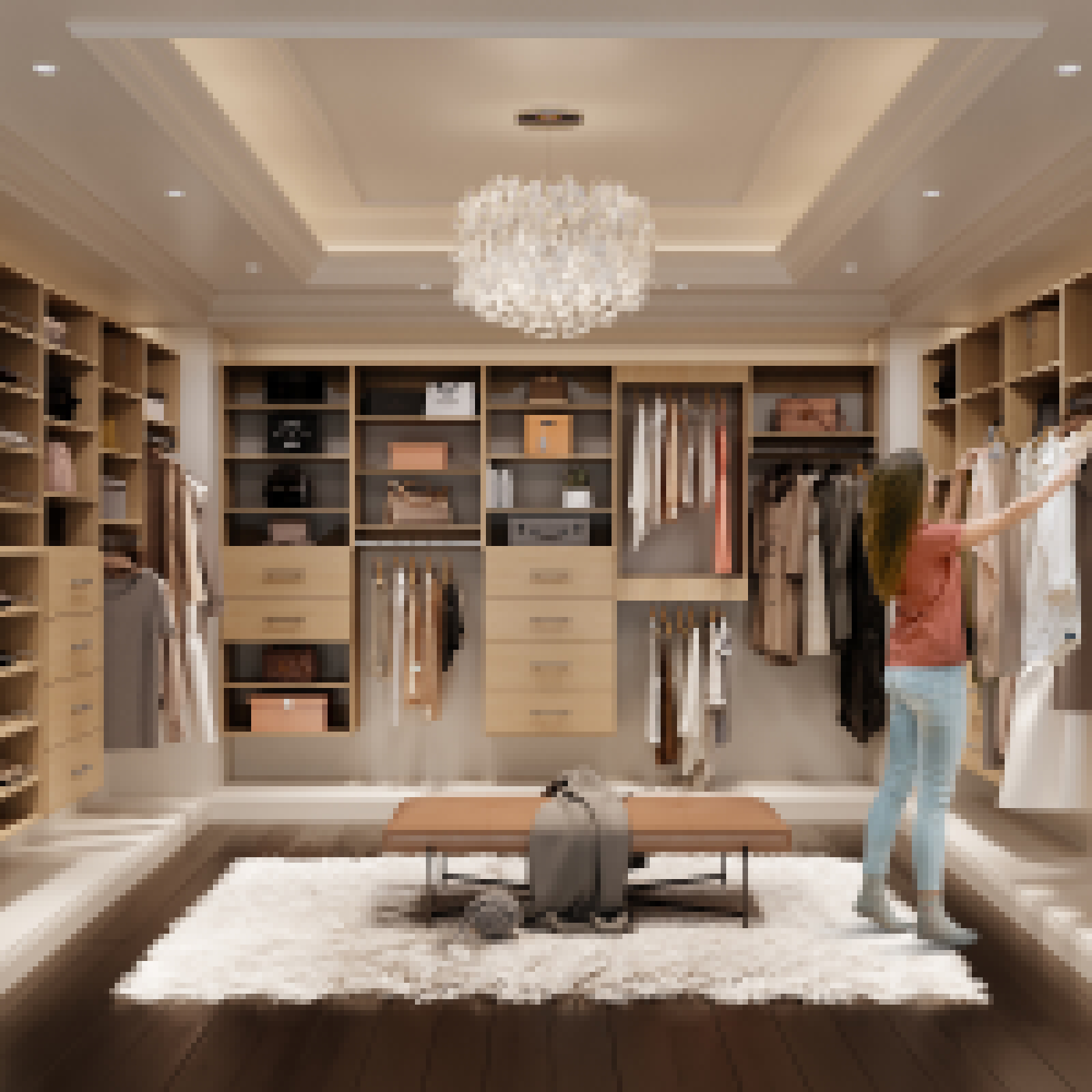 LOVMOR LO-FBB9005618-SY-ZJL Wood-Closet-Shelves - View #9