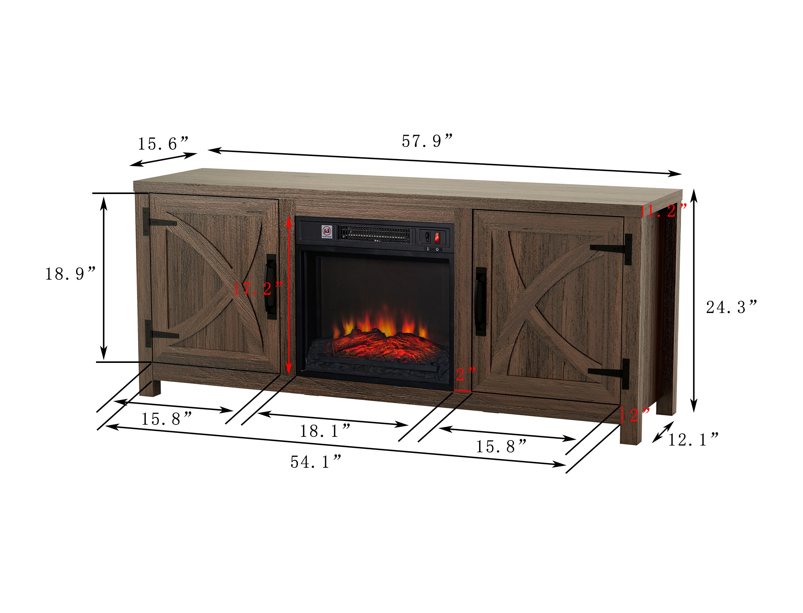 IHOMEadore BBJ01065-58-DOK Electric-Fireplaces - View #7