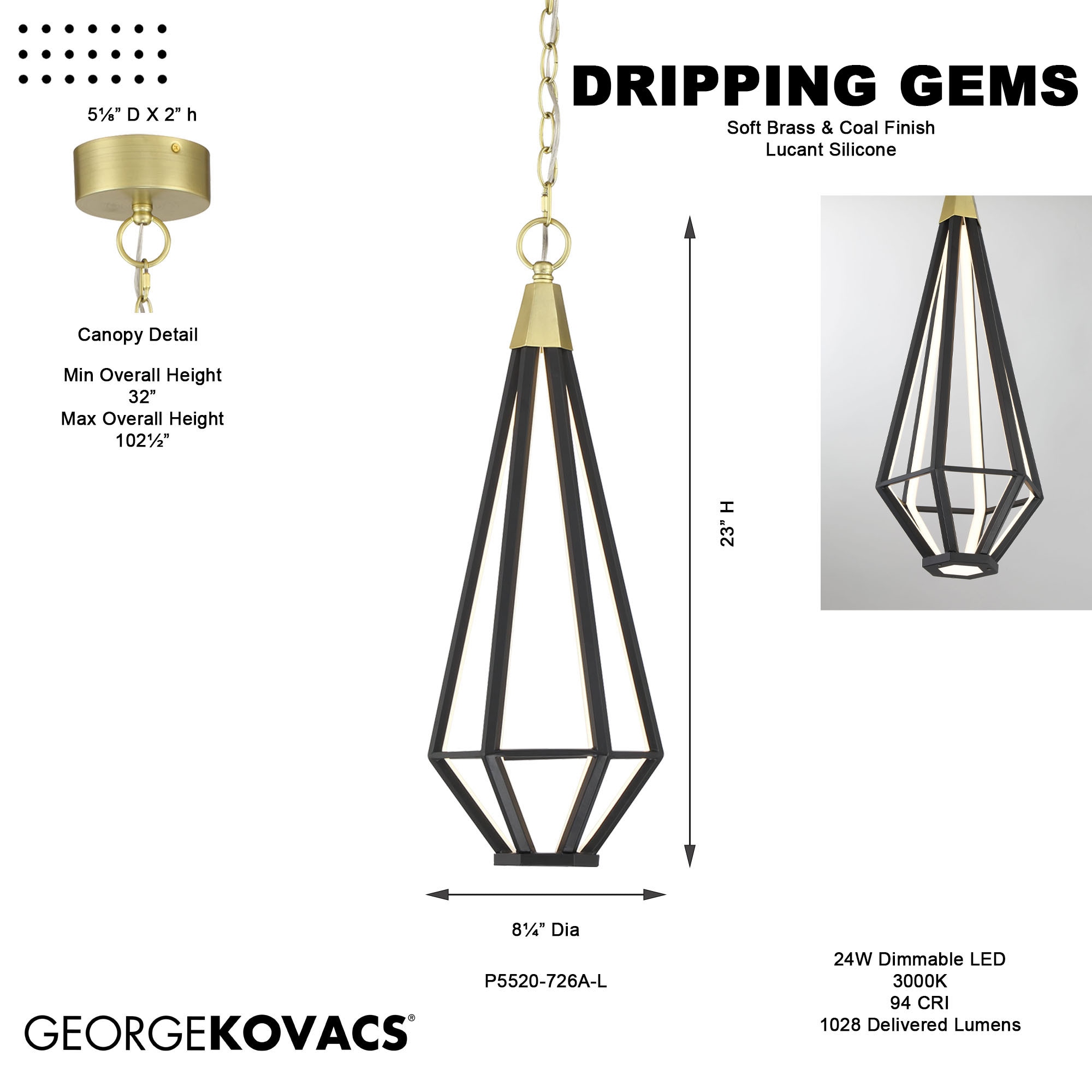 George Kovacs P5520-726A-L Pendant-Lights - View #5