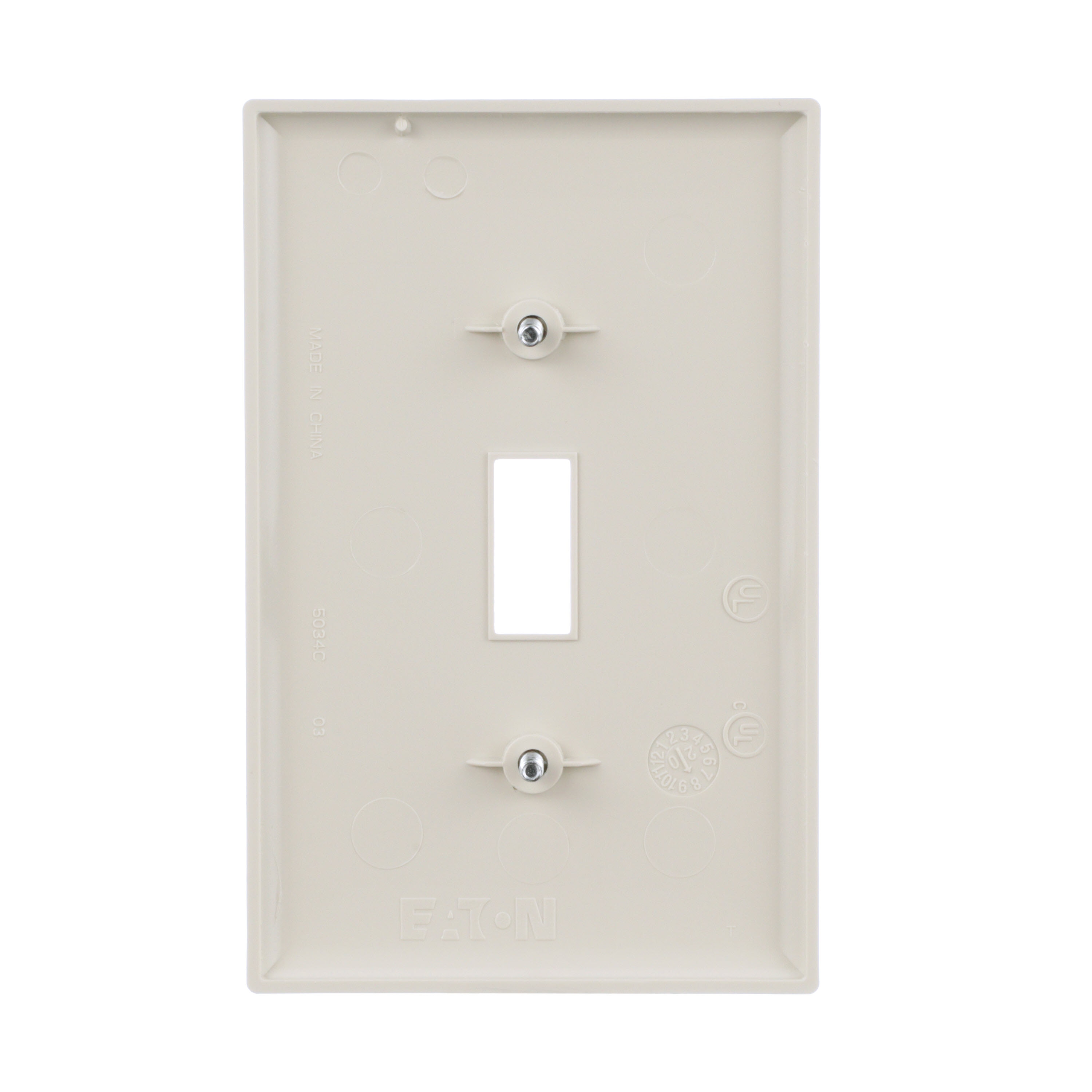Eaton 1-Gang Midsize Toggle Wall Plate, Light Almond in the Wall Plates  department at
