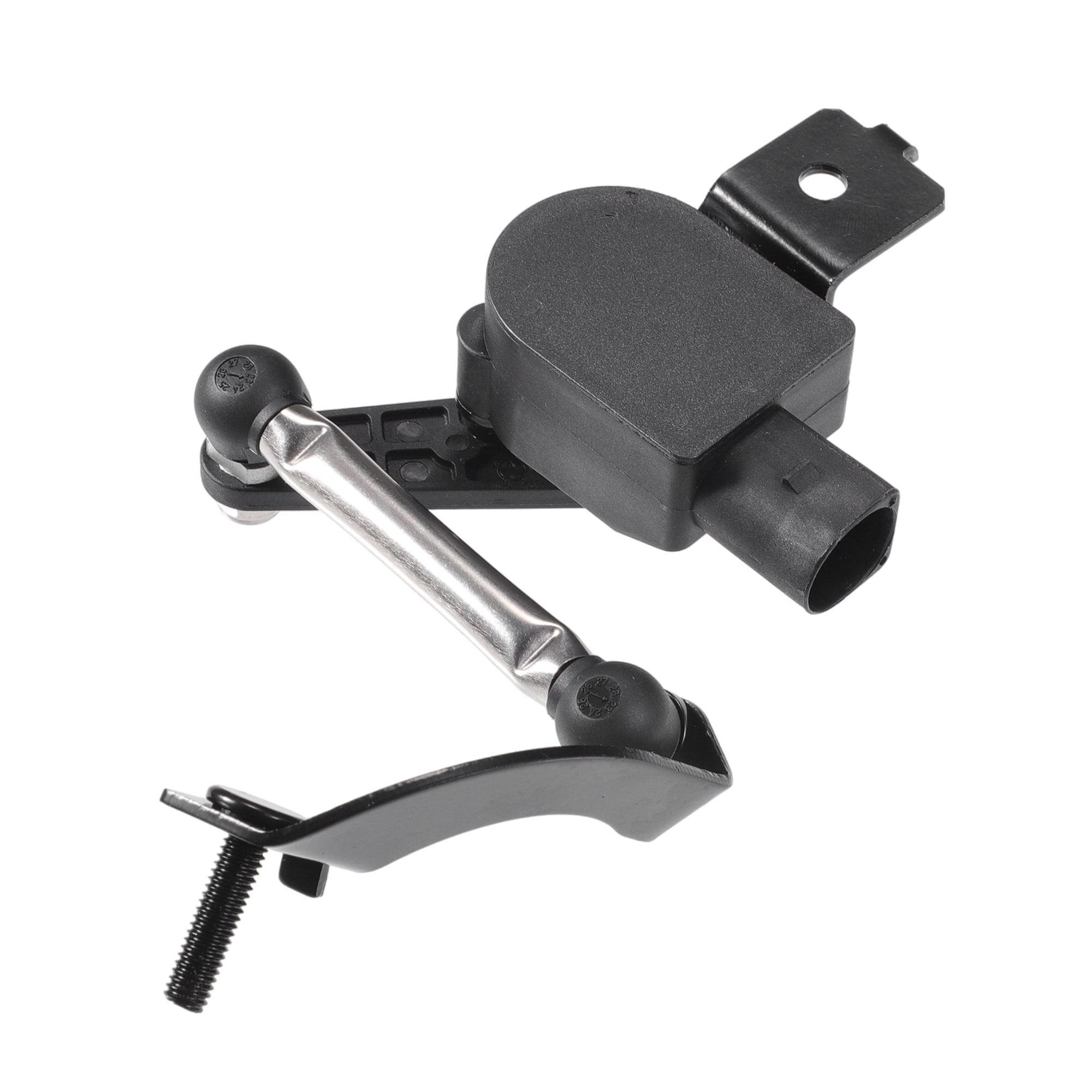 Unique Bargains No.1K0941274B Suspension Ride Height Level Sensor for Audi A3 Base 2.0L L4 - Gas 06-10/ Front Left Headlight Level Sensor/ Durable Metal/ 1pc Black #S26012701UX0922