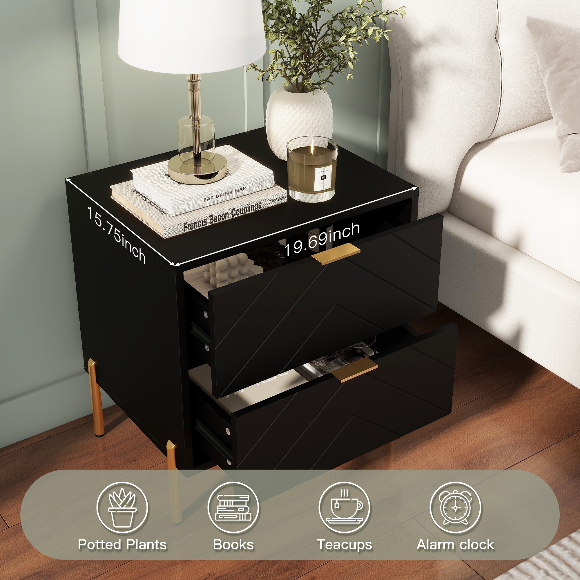 Clihome CL-JH052-013WH-N nightstands - View #8