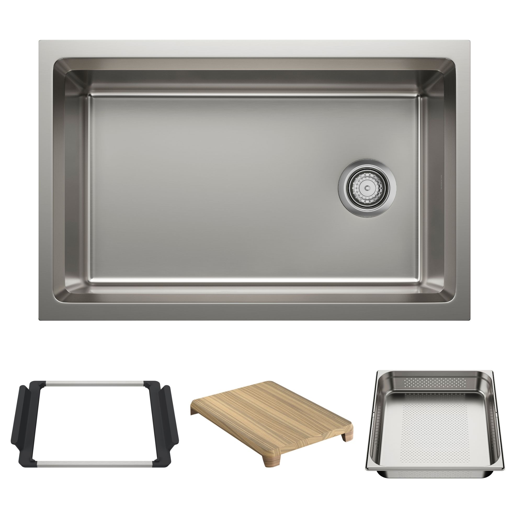 Blanco Inteos Undermount 30-in x 19.5-in Stainless steel Single bowl 18 -Gauge Workstation Kitchen Sink