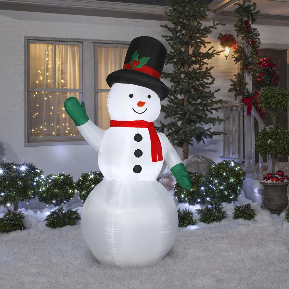 Gemmy 4-ft Lighted Snowman Christmas Inflatable at Lowes.com