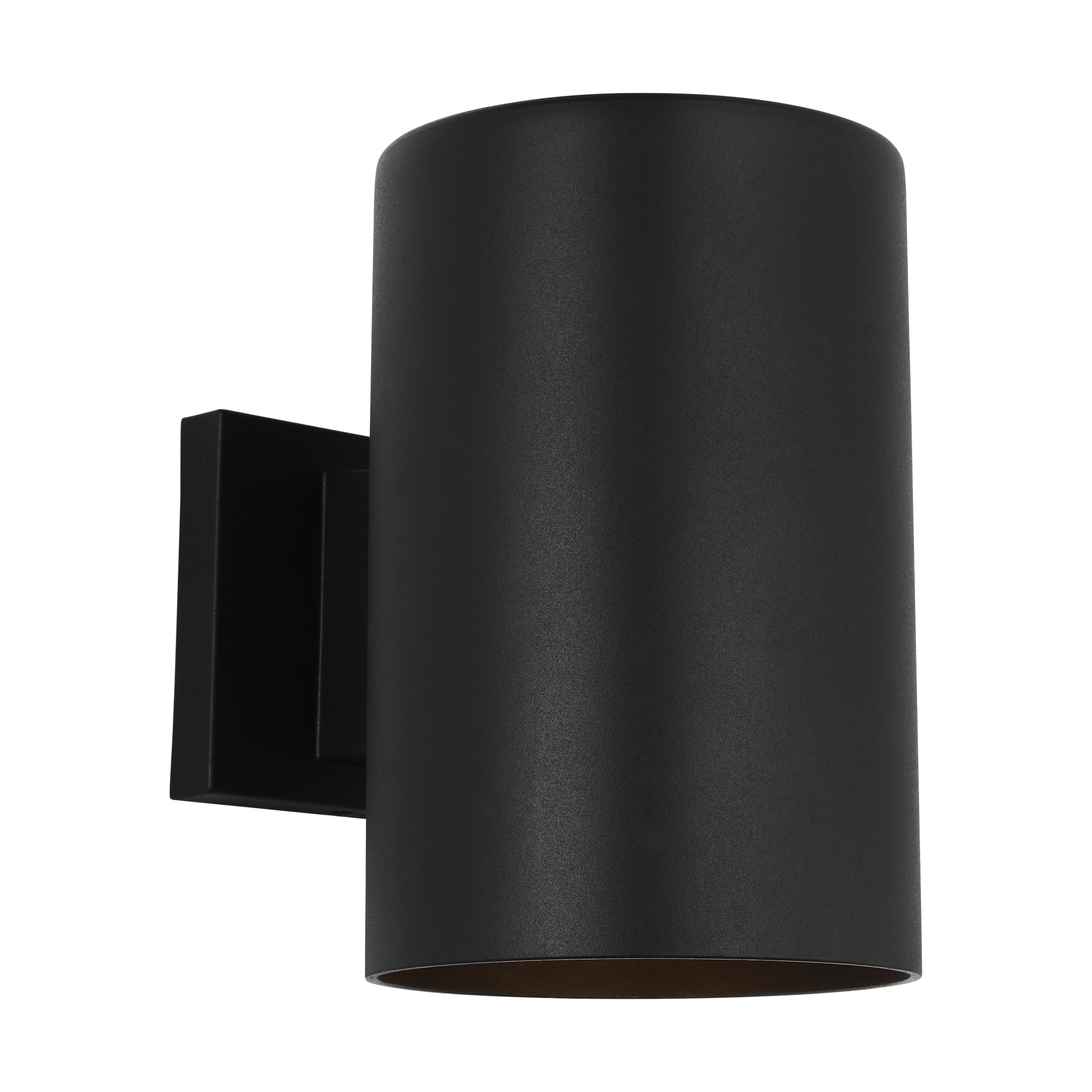 Generation Lighting SLO1161EN3/TXB Outdoor Cylinders 1 -Light 9-in H Black Hardwired Dark Sky Outdoor Wall Light