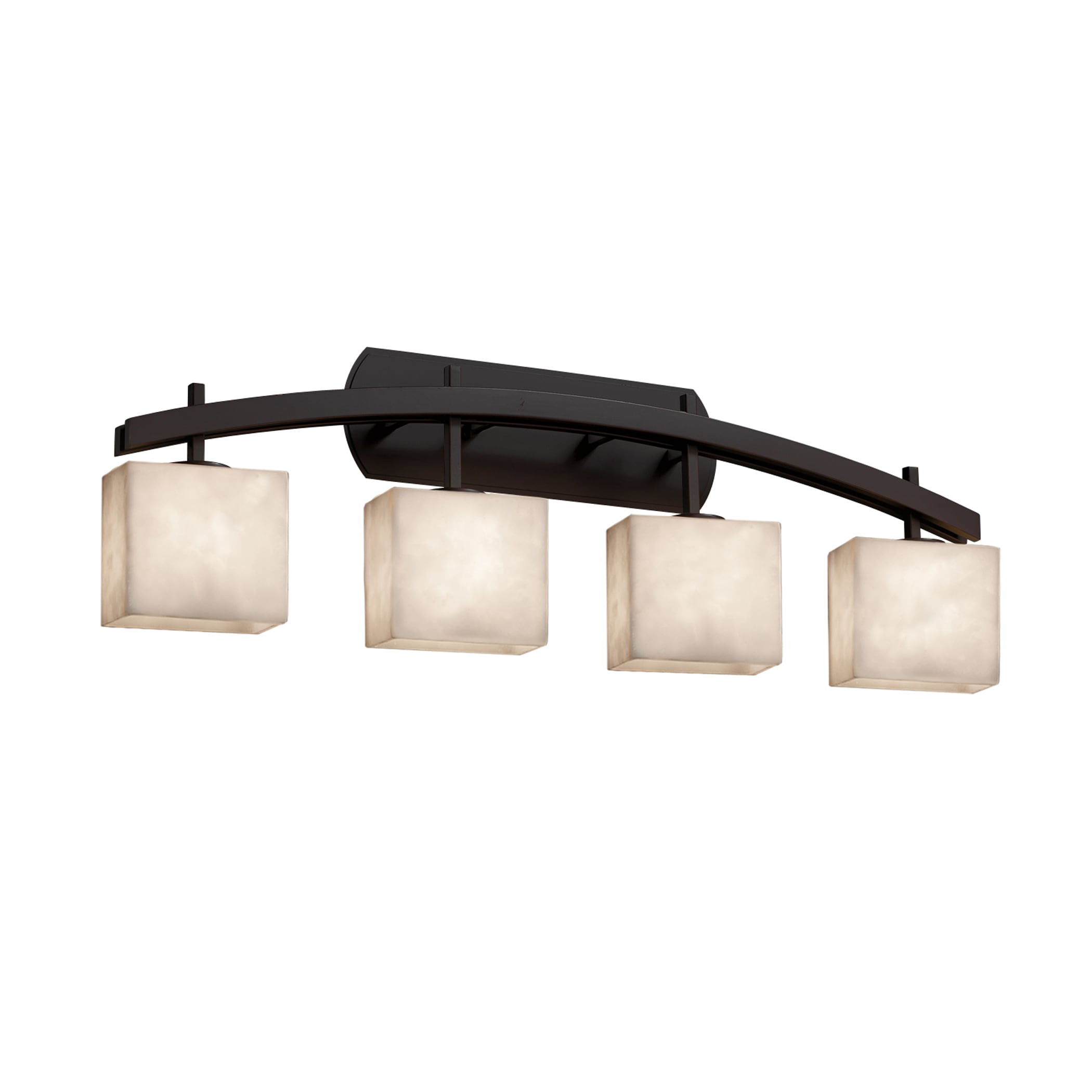 Justice Design Group CLD-8594-55-DB-LED4 Clouds 35.5-in 4-Light Dark Bronze LED Transitional Vanity Light