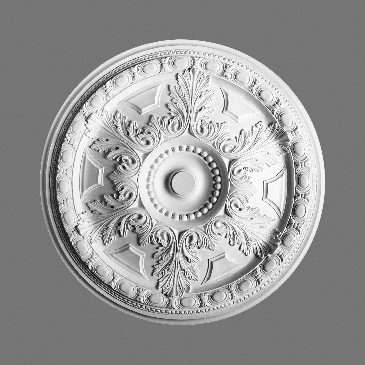 Orac Decor R-23 Ceiling Rose 2-1/2-ft Primed Polyurethane Crown Moulding