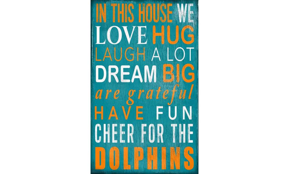 Sport Design Miami Dolphins Poster Vintage Wall Art Home 