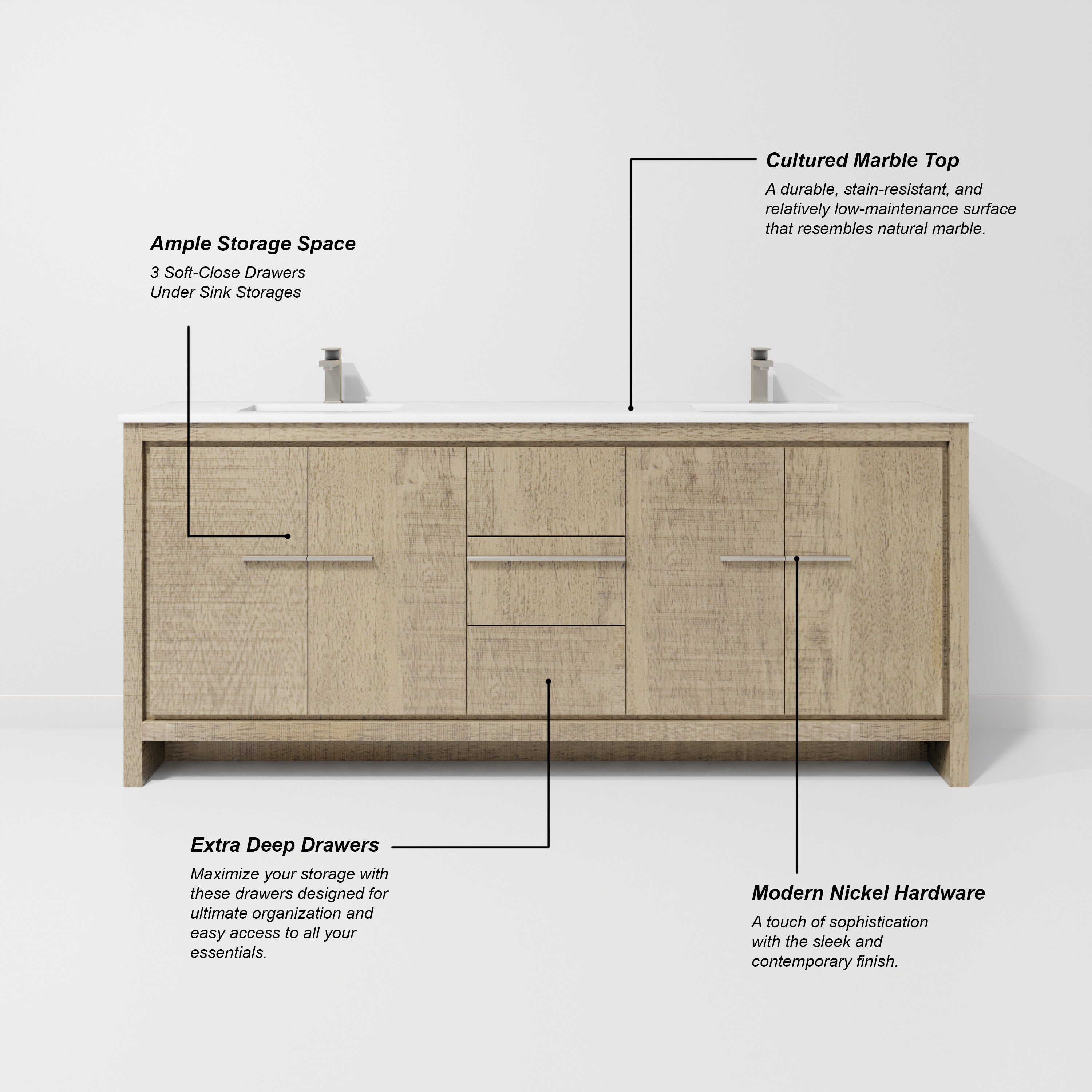 Lexora LVLF80DRA313 Bath-Vanity-Combo - View #10
