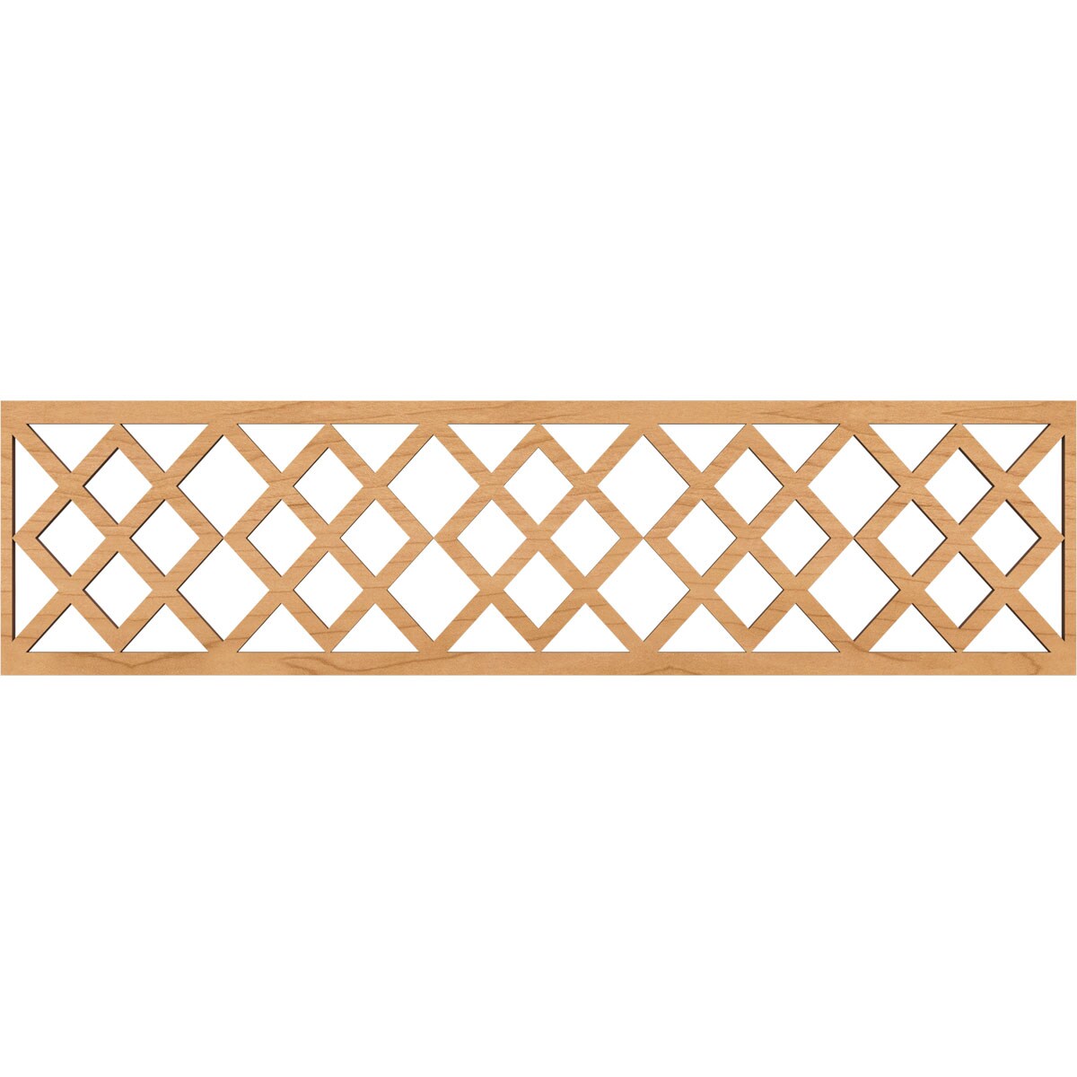 Ekena Millwork MLDB12X47HADMA Hadley Fretwork Flat Trim 12-in x 3.92-ft Maple Brown Unfinished 2156969 Pierced Wall Panel Moulding