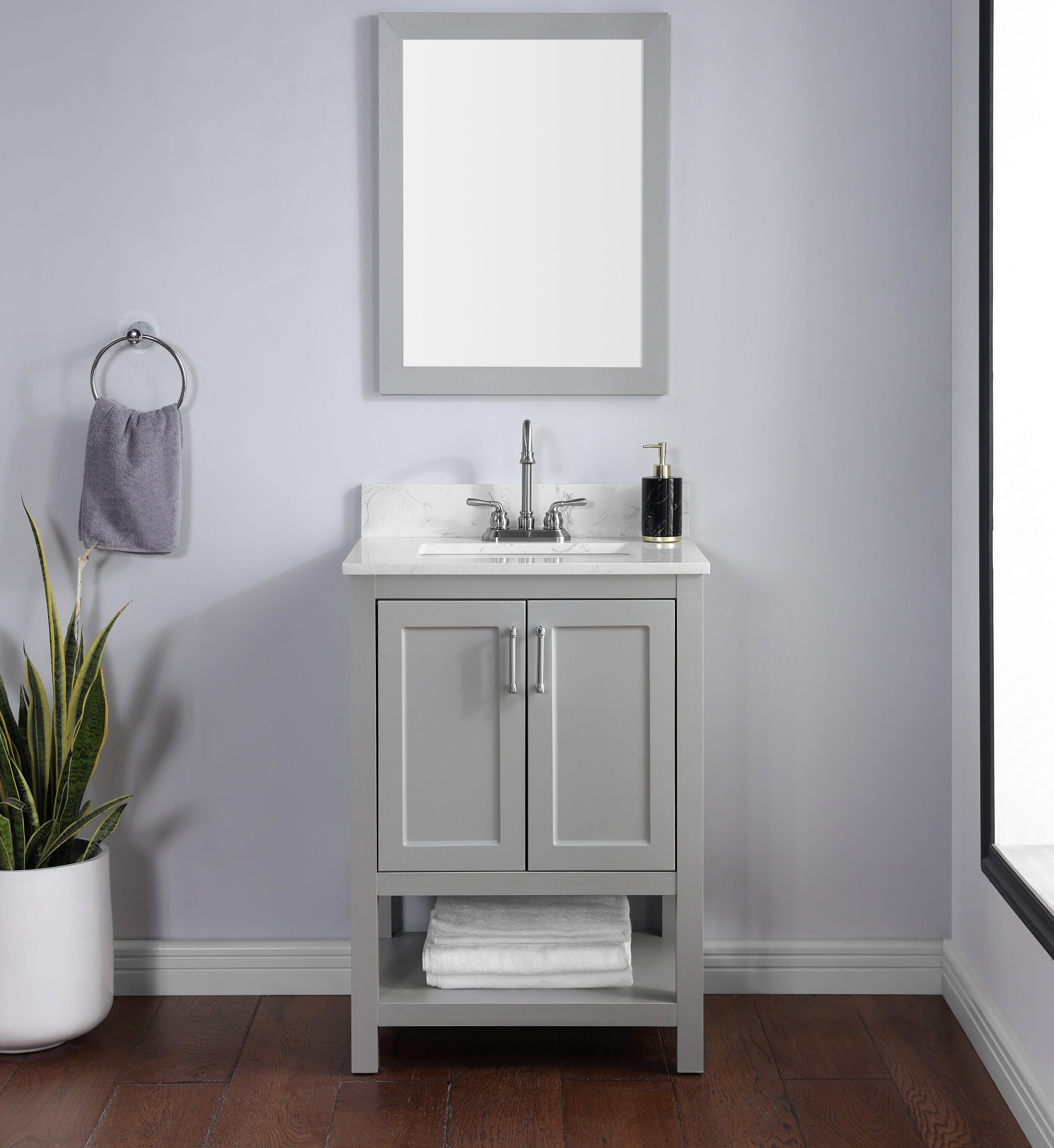 Gray Overflow Drain Included Bathroom Vanities with Tops at Lowes.com