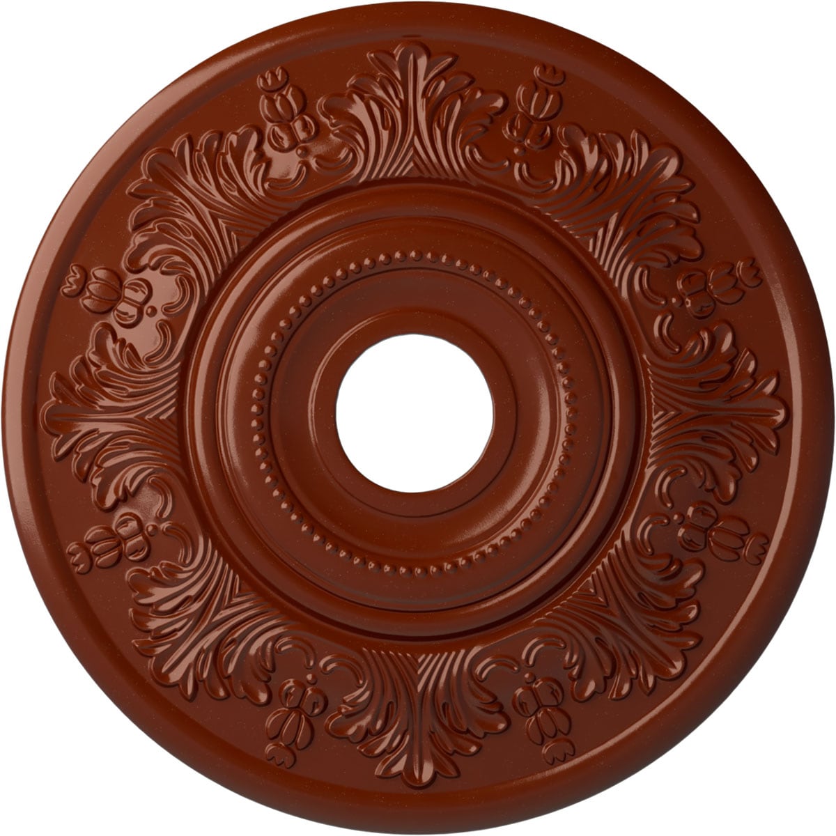 Ekena Millwork CM20VIFIF Vienna 20-in W x 20-in L Painted Firebrick Polyurethane Split Ceiling Medallion