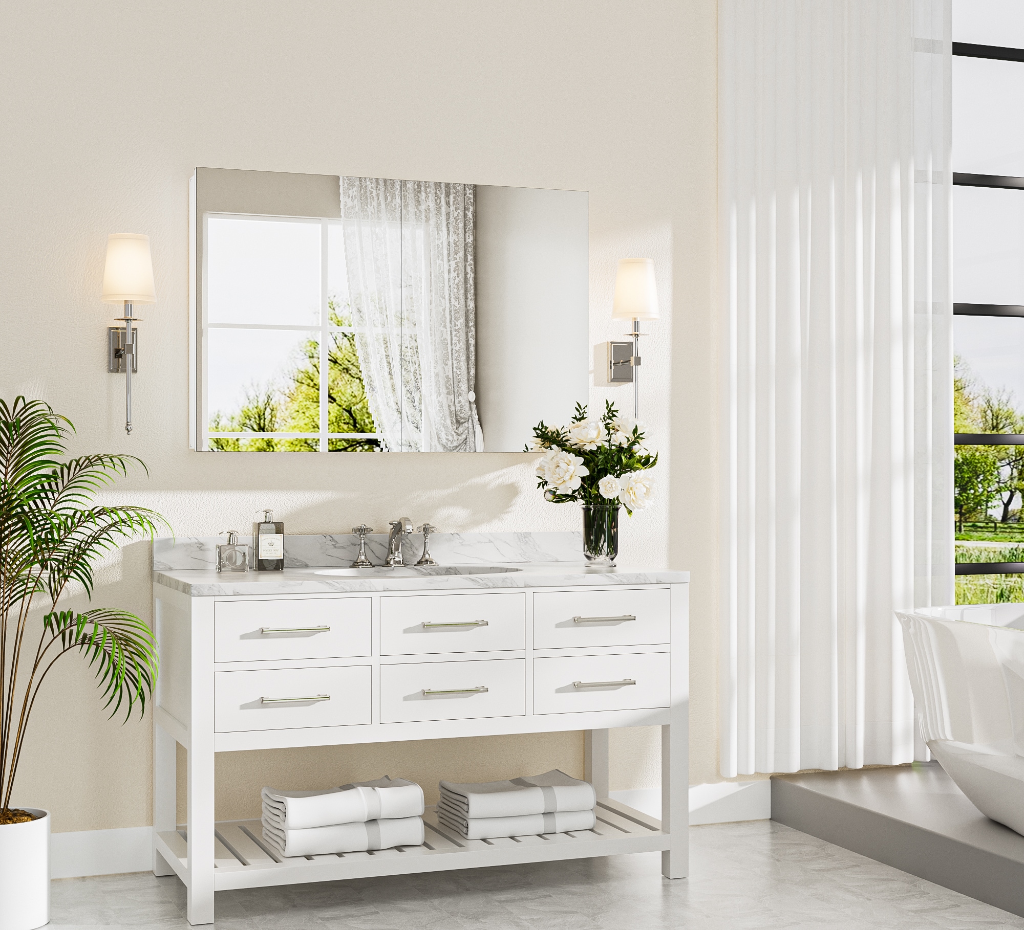 TETOTE LSC-TE-3624WH-M11 Bathroom-Medicine-Cabinets - Thumbnail View #2