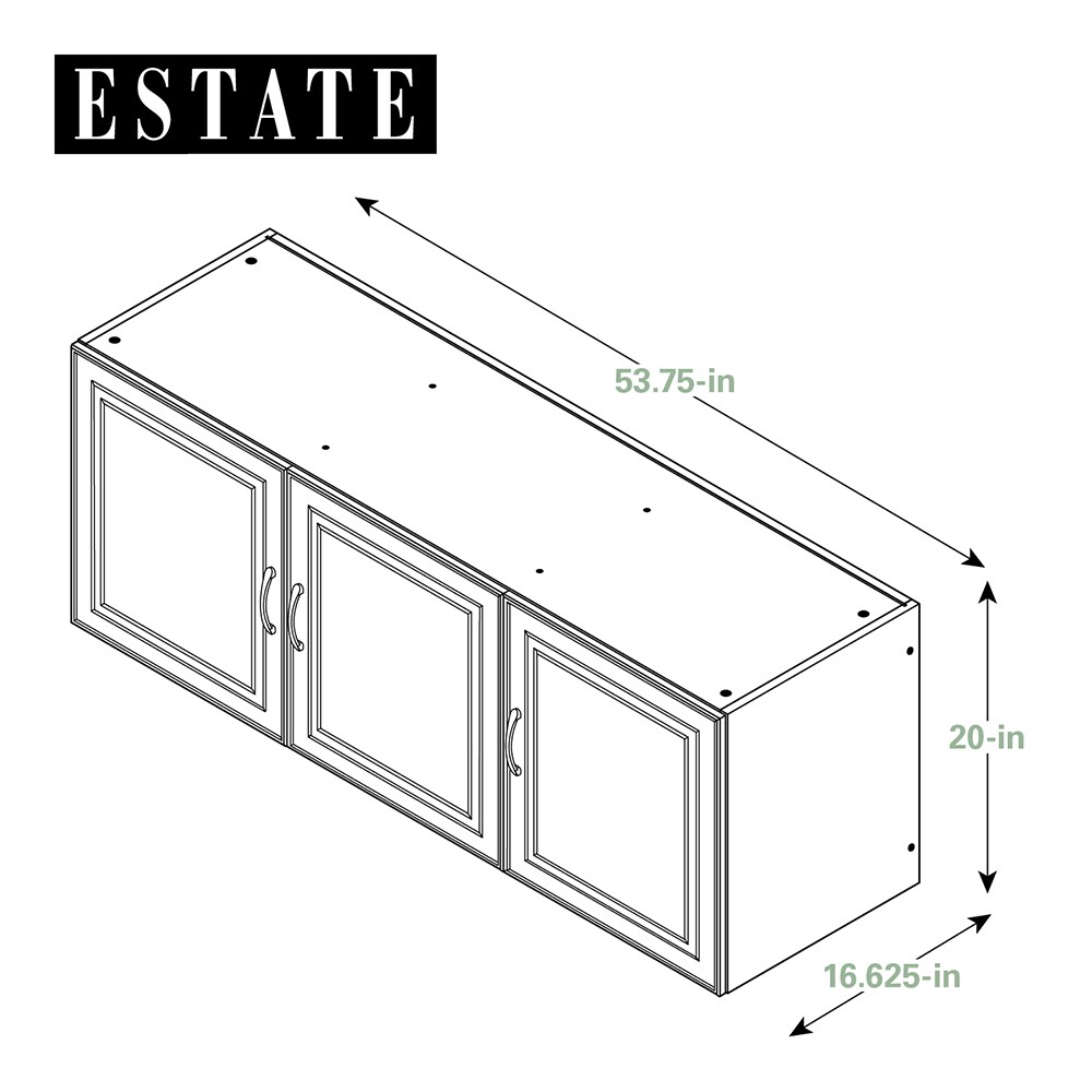 Estate 20.5-in W x 3.625-in H Wood Composite Hardwood Freestanding Utility  Storage Cabinet