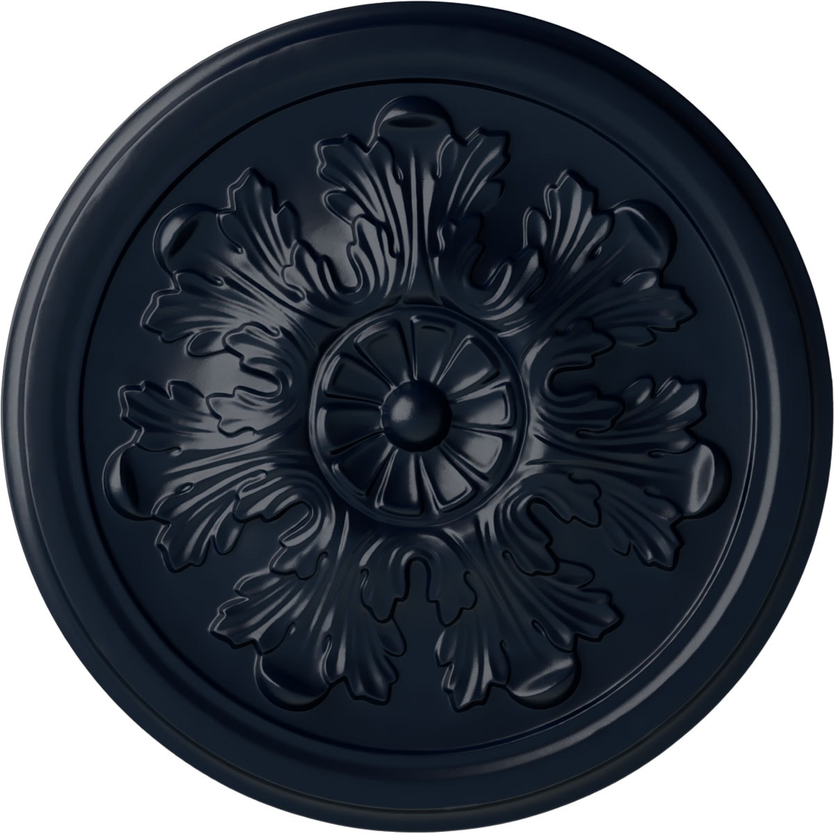 Ekena Millwork CM12LEMDF Legacy Acanthus 12.75-in W x 12.75-in L Painted Midnight Dream Polyurethane Whole Ceiling Medallion