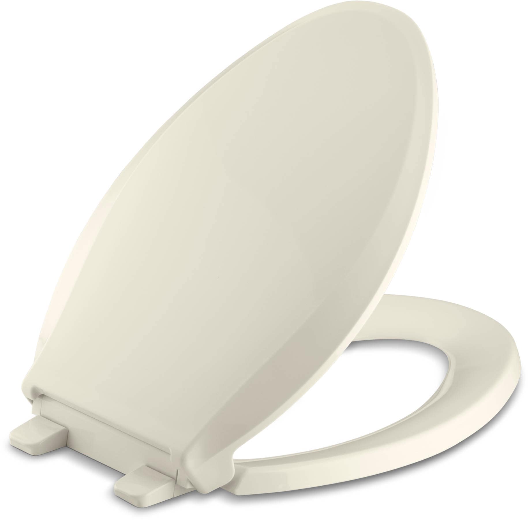 KOHLER 4636-47 Grip-Tight Cachet Plastic Almond Elongated Soft Close Toilet Seat