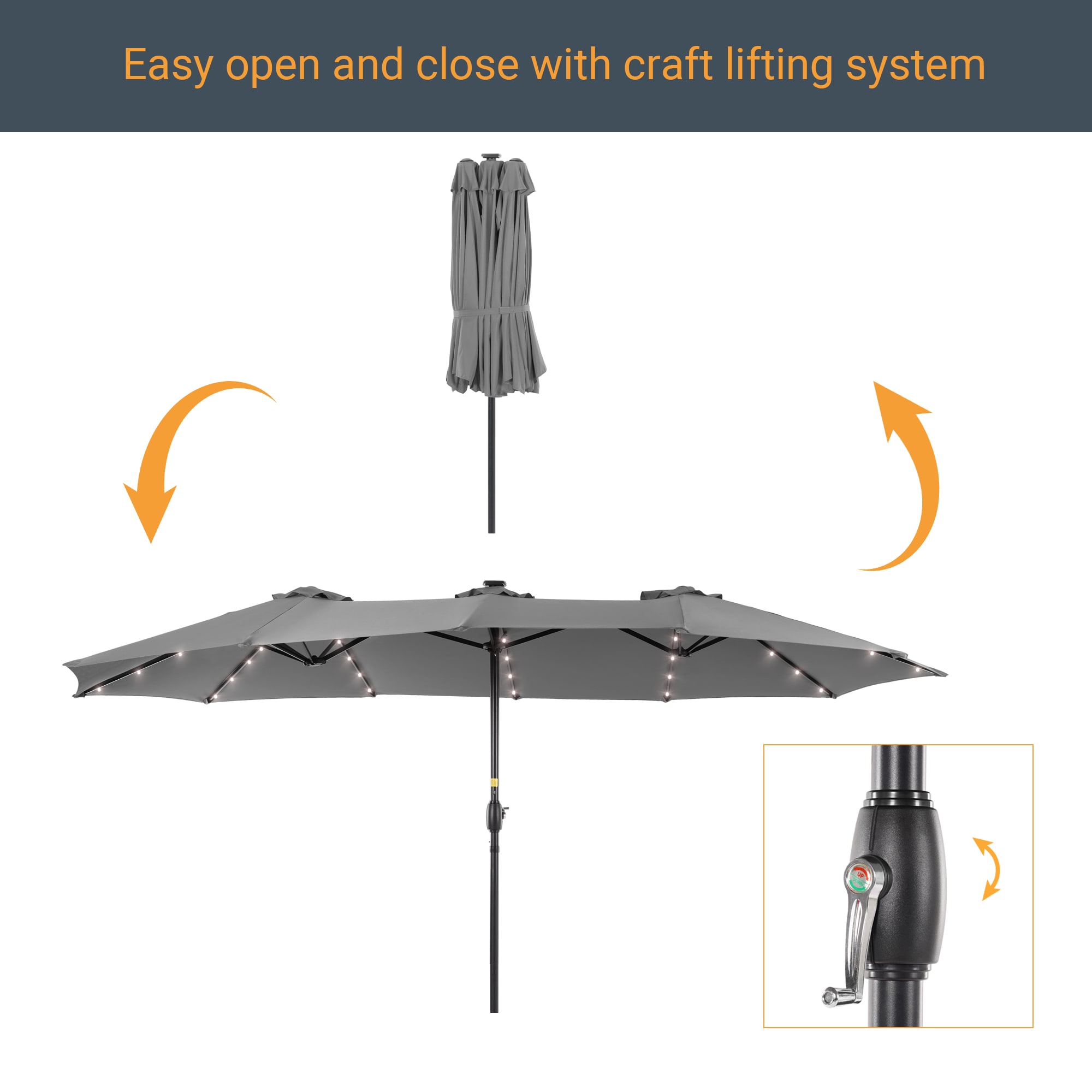 ACEGOSES LW-MK-LED460GY-B Umbrellas-2 - View #2