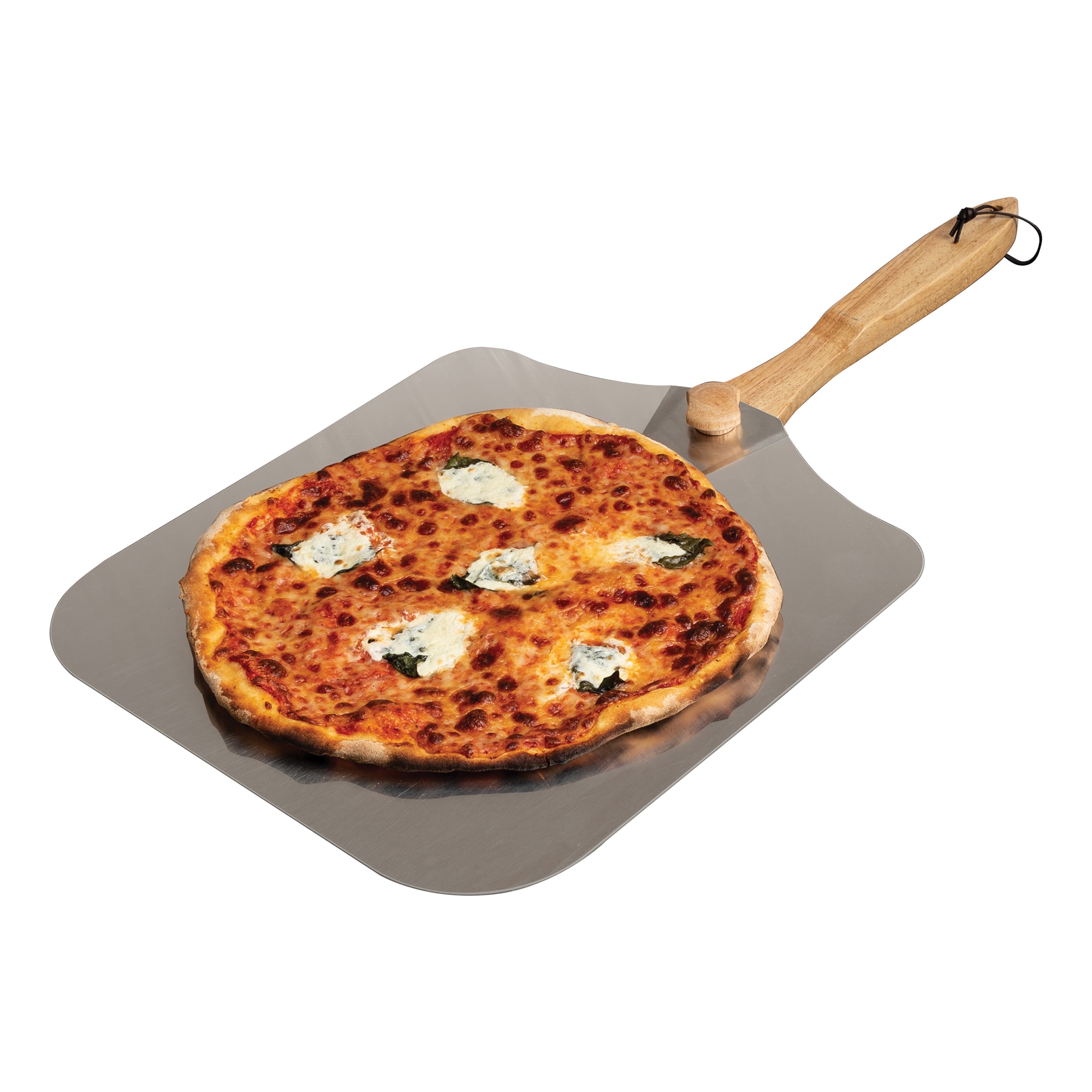Old Stone Aluminum Pizza Peel with Foldable Wooden Handle
