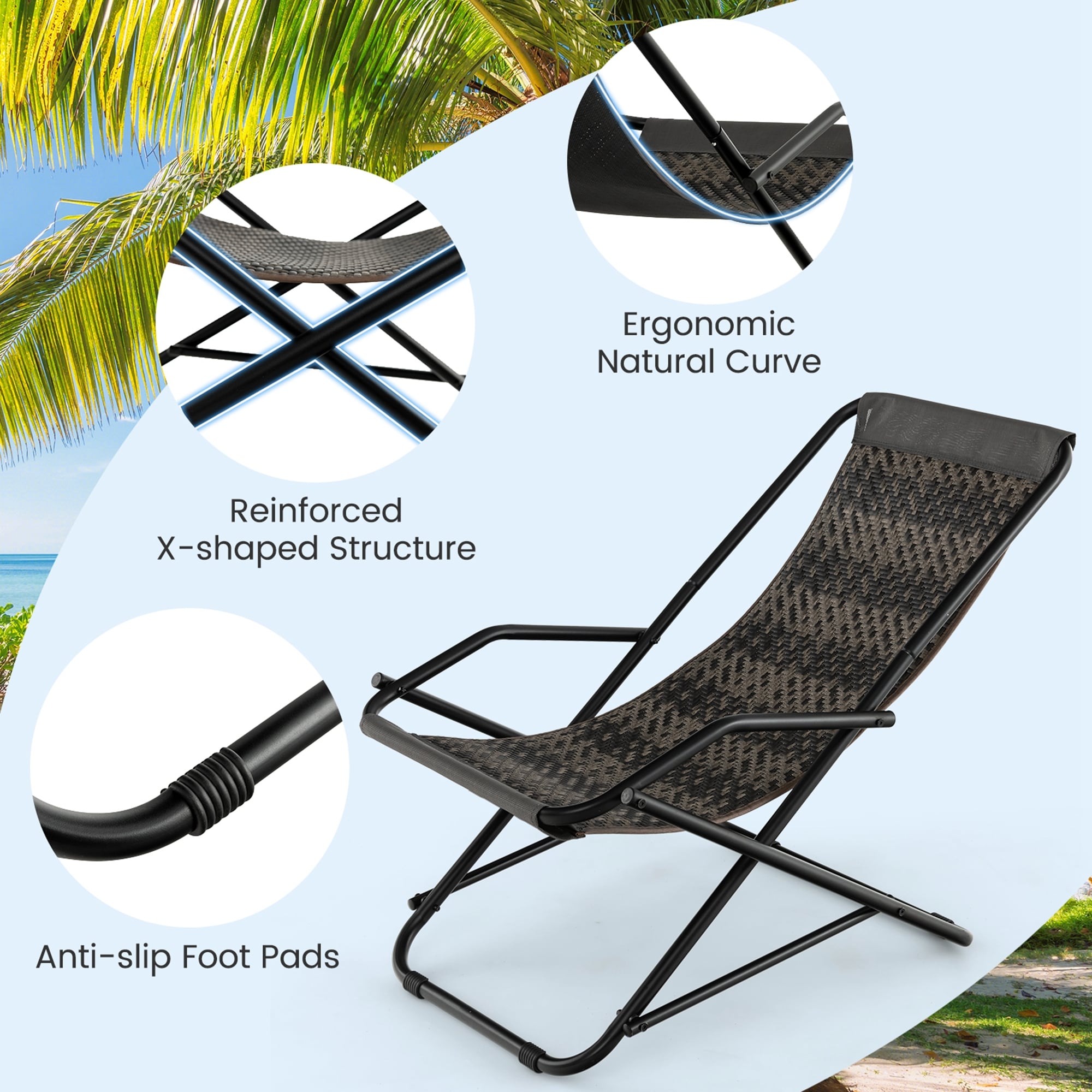 Costway NP11012GR Patio-Chairs - View #7