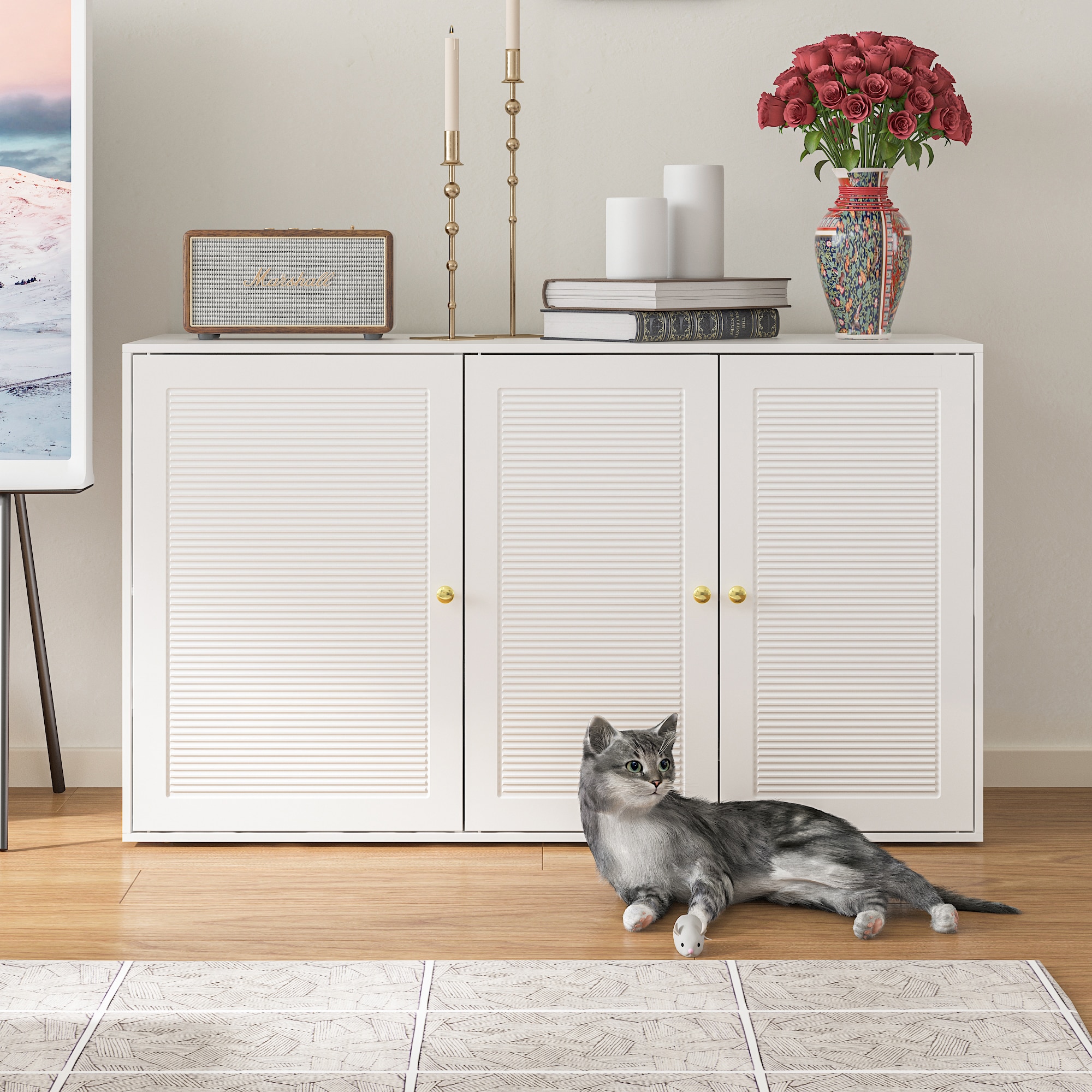 MIDHAM AMKF180110-01 Composite Indoor Large Cat House