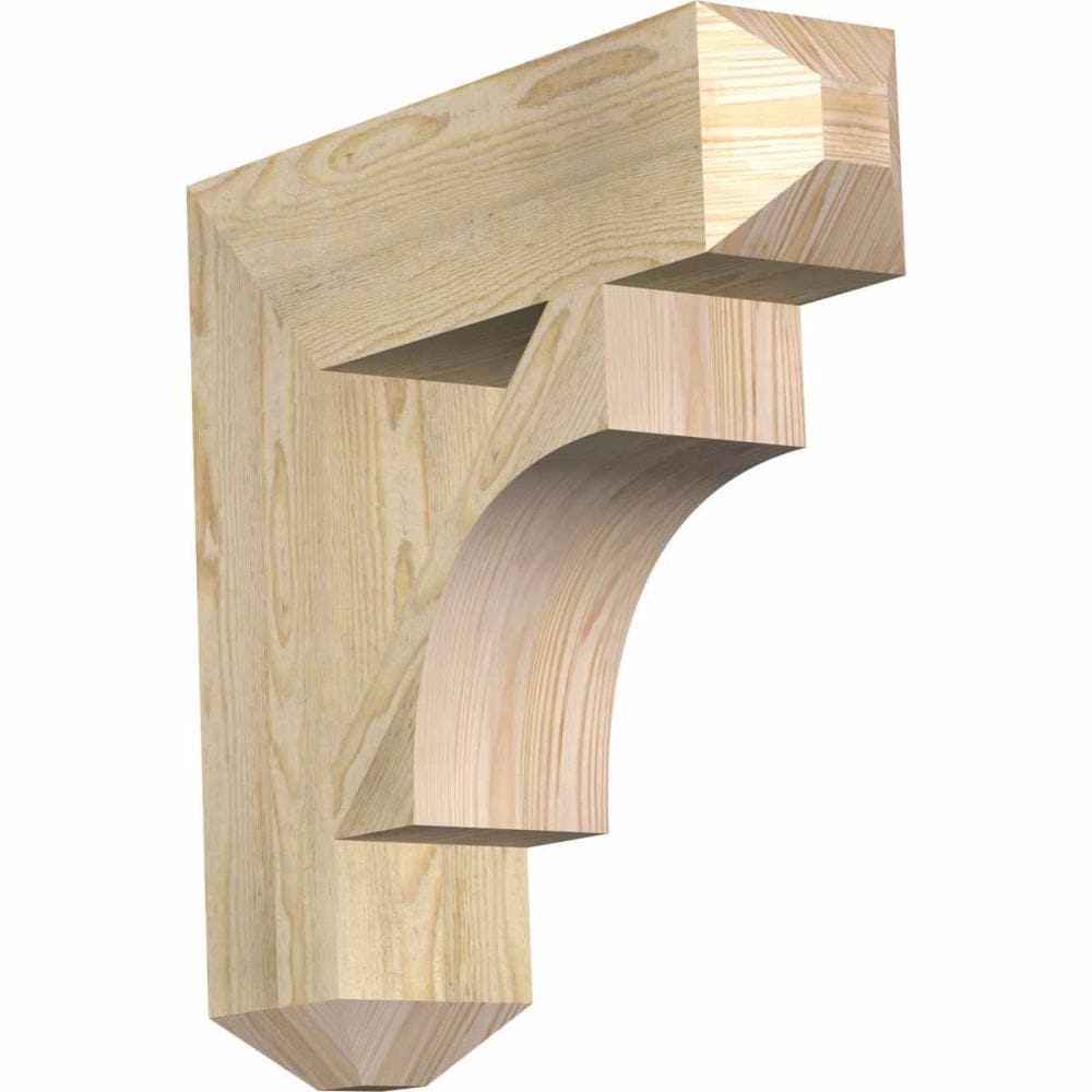 Ekena Millwork BKT06X24X24WTL04RDF Westlake craftsman rough sawn 6-in x 24-in x 24-in Douglas fir Brown Wood Standard bracket