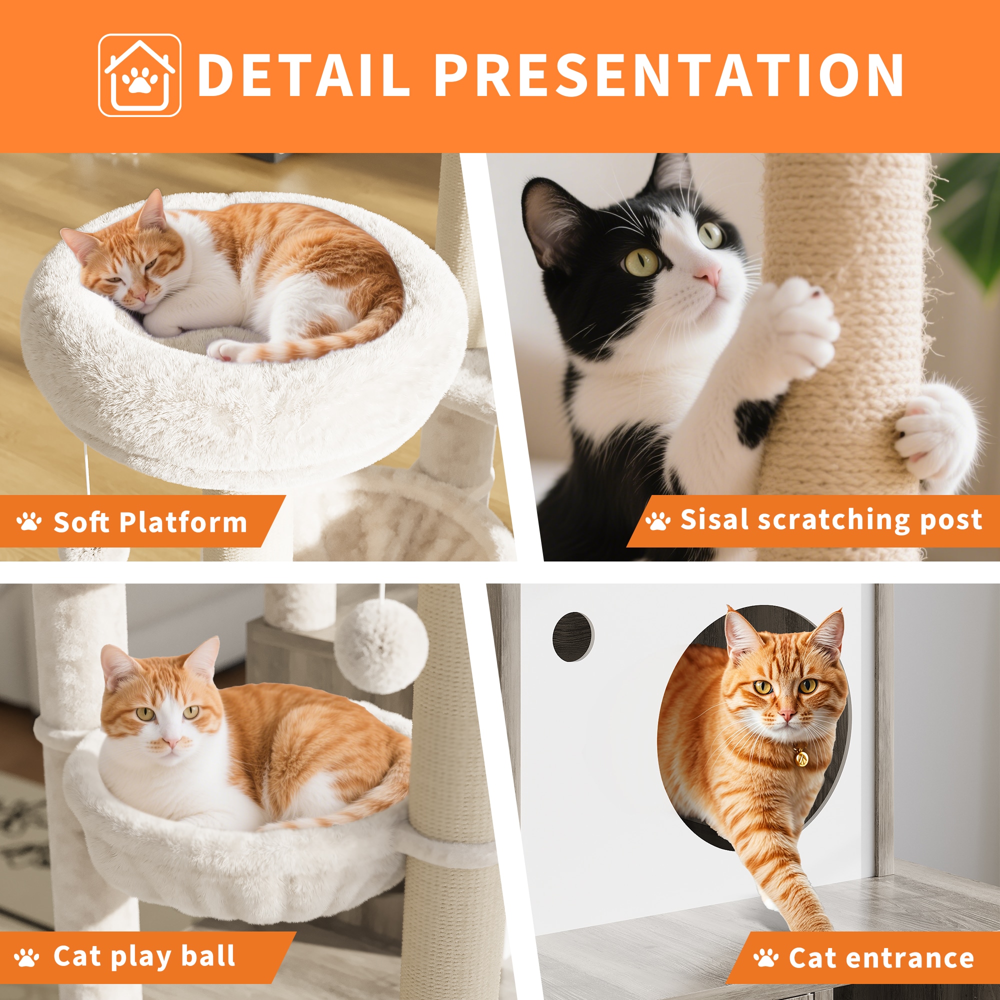 GarveeLife BWR-QJSGBU-8 Cat-Trees - View #6