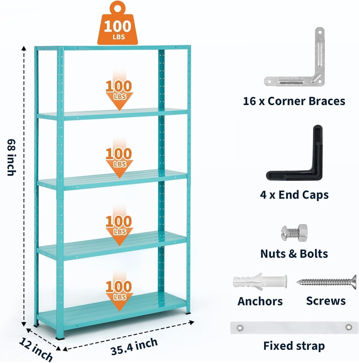 GAOMON CQC-FOBNHZMKJFJ Free-Standing-Shelving - View #3