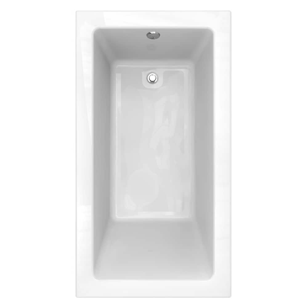 American Standard 2938002-D0.020 Studio 36.0-in x 66.0-in White Acrylic Rectangular Drop-in Soaking bathtub ( Reversible Drain )