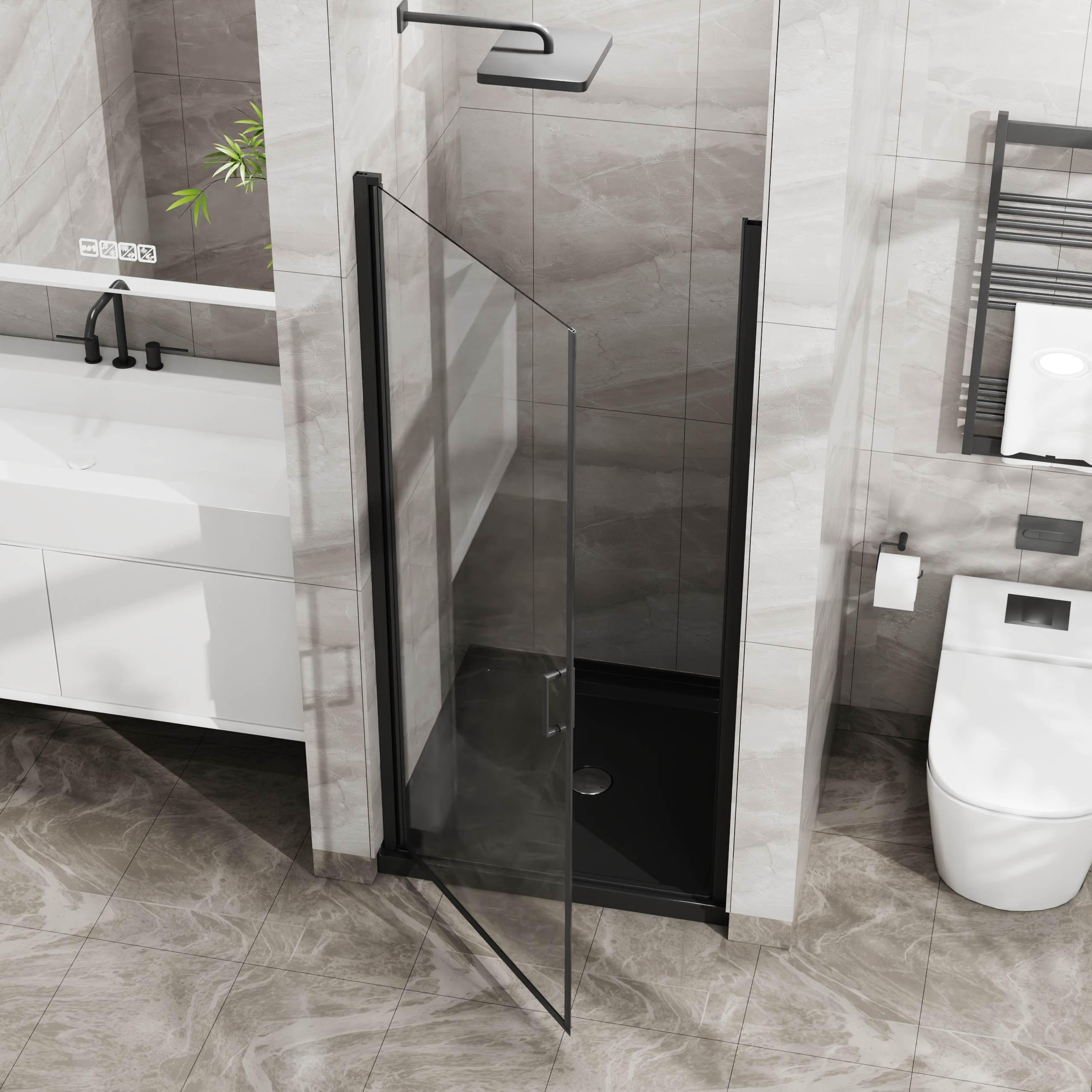 Aveyas LW0406-GY-LYM-8 Shower-Doors - View #5
