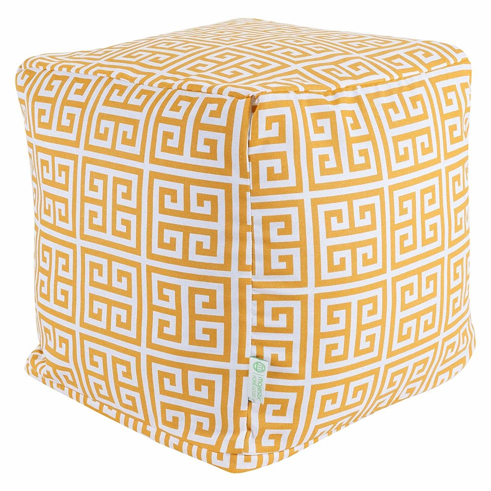 Majestic Home Goods  Cube Pouf Towers Citrus