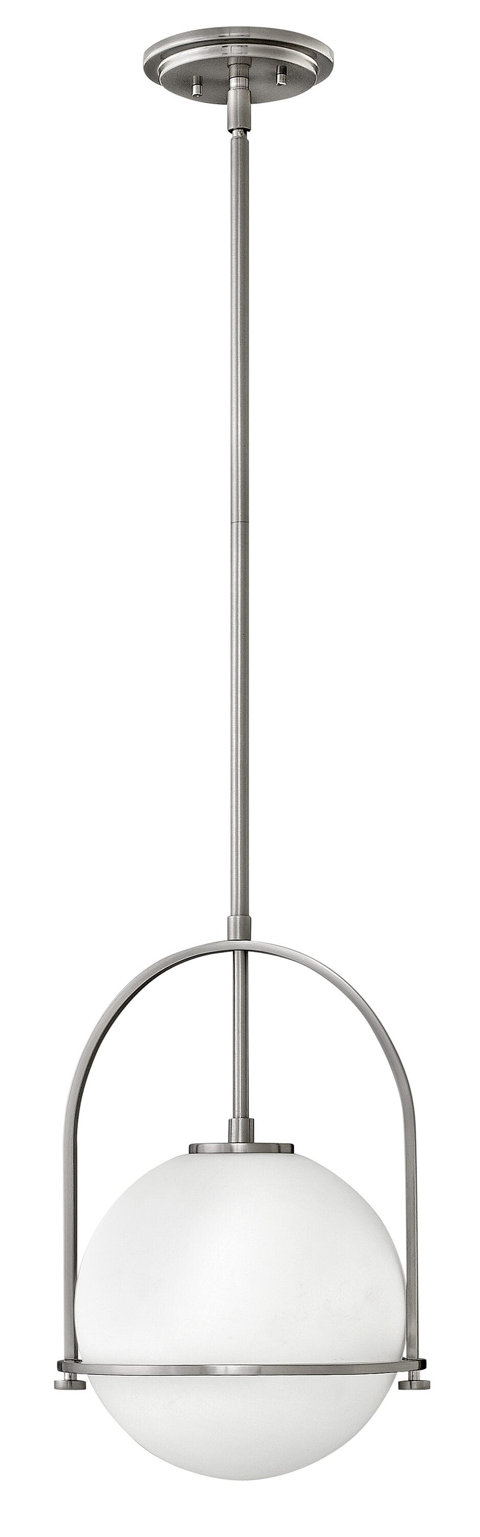 Hinkley 3407BN Somerset Brushed Nickel Transitional Etched glass Globe Small Hanging Pendant light