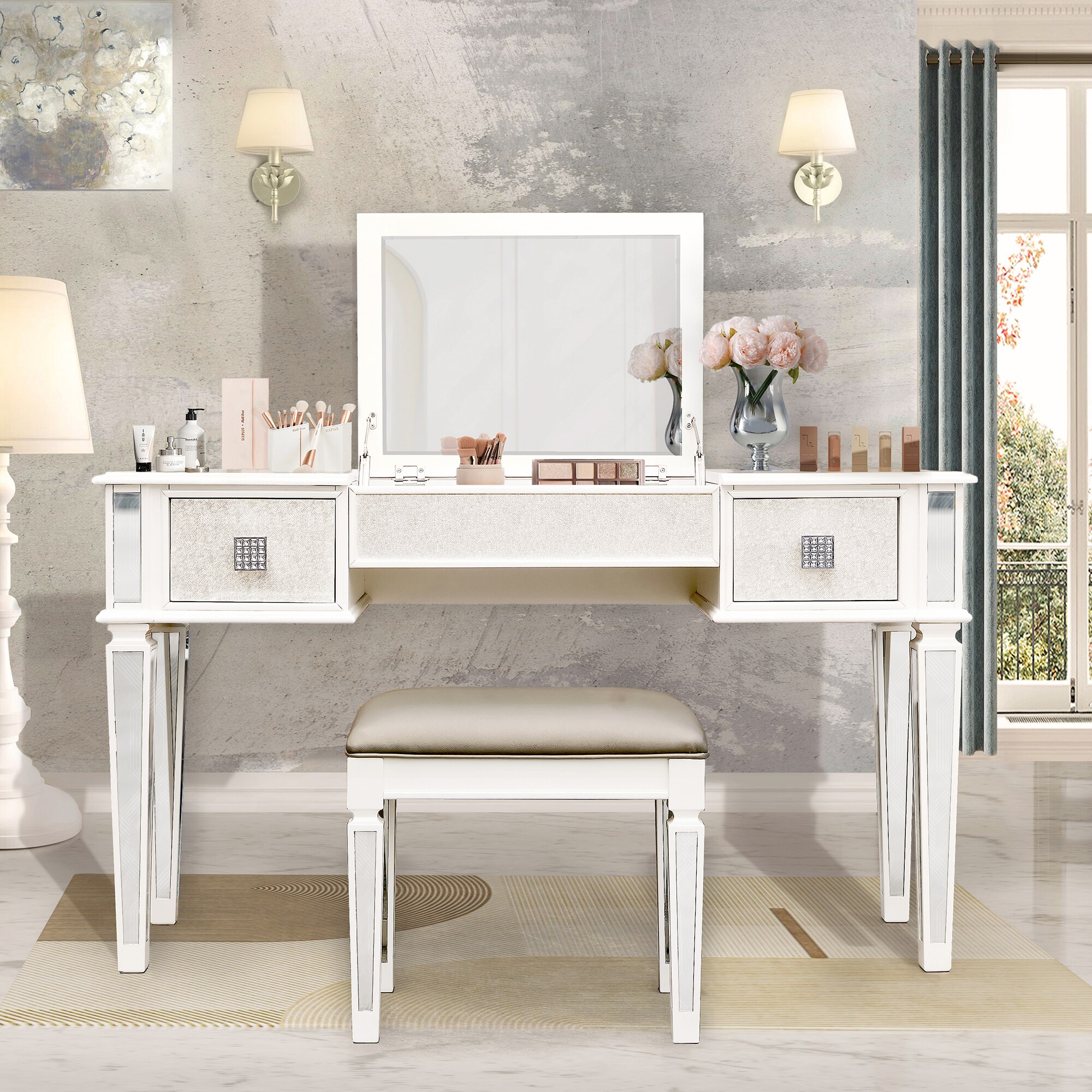 SINOFURN SYC080020BK Bedroom-Vanities - View #15
