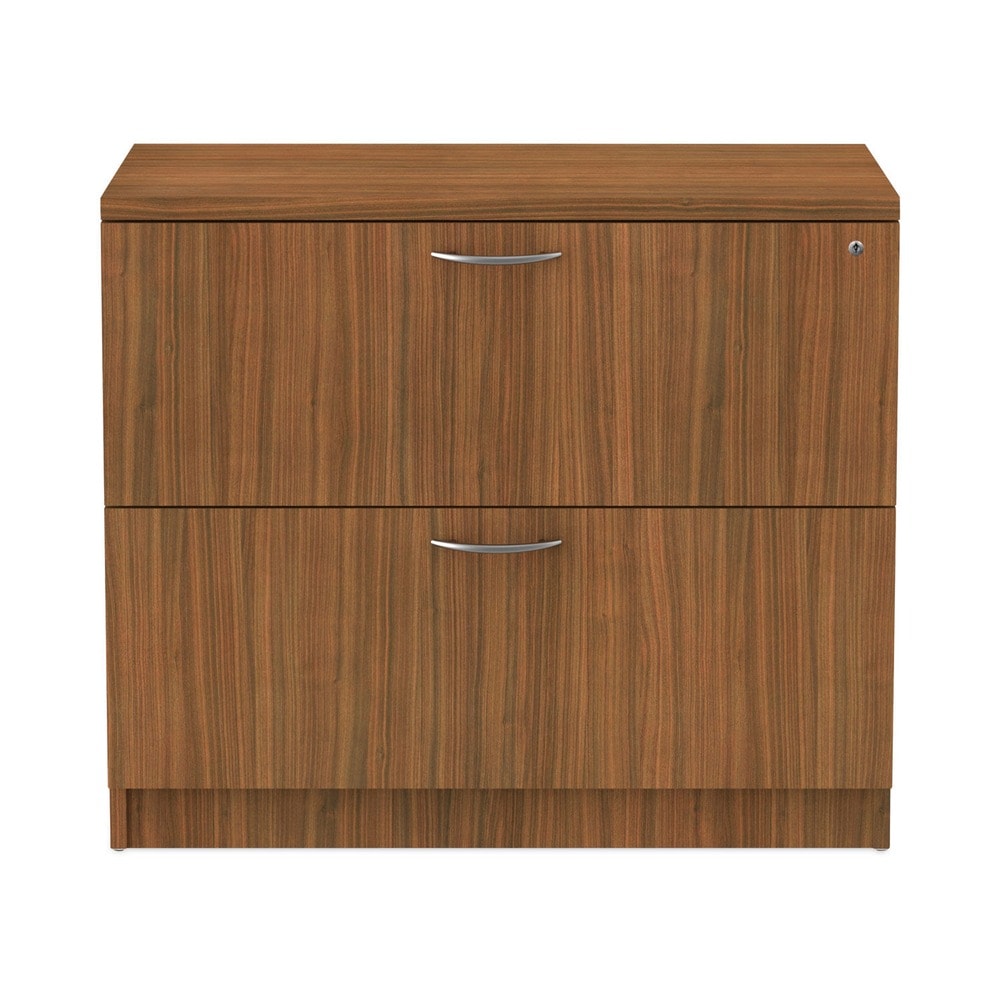 Alera ALENVA513622WA Valencia Series Two-Drawer Lateral File Cabinet - Modern Walnut Finish