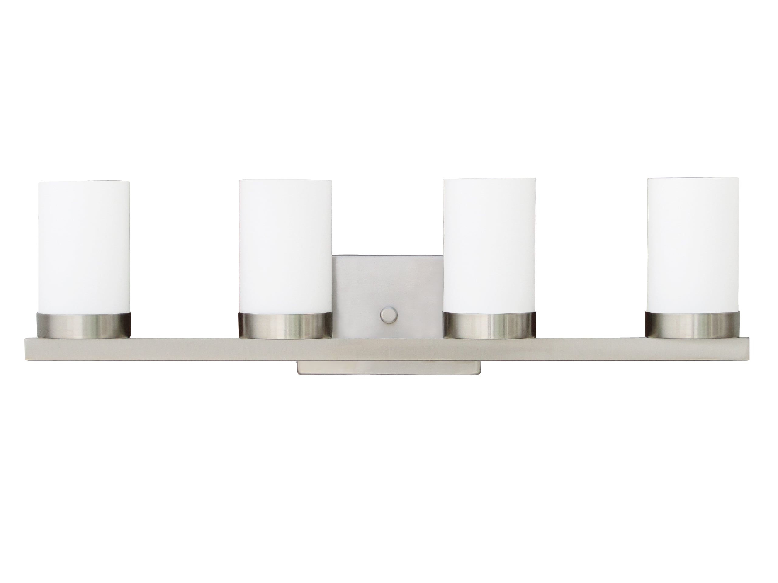 Whitfield Lighting VL429-4SS Harvey 27.8-in 4-Light Satin Steel Transitional Vanity Light