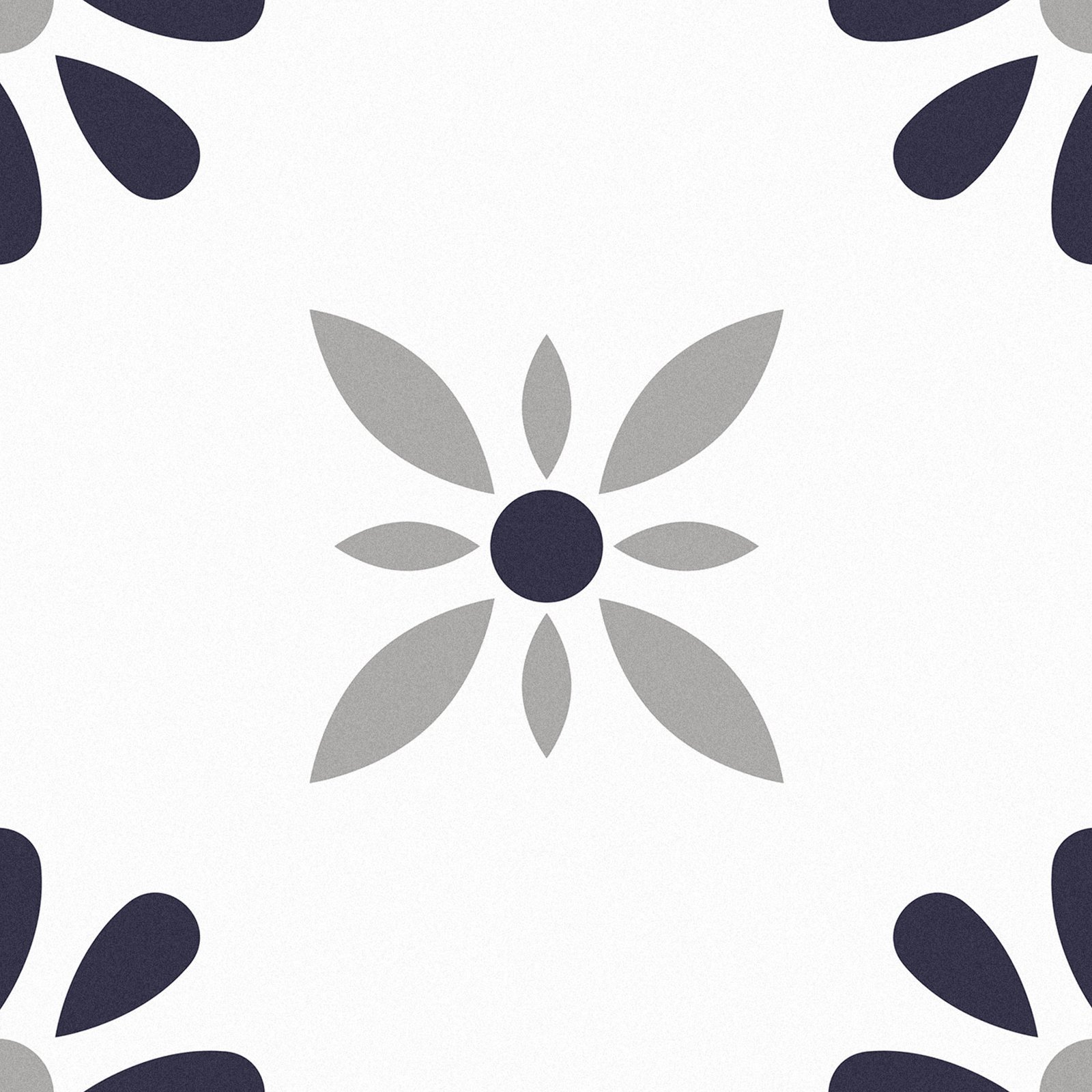 Jeedeson 7.87 in x 7.87 in 10 Pack Grey Multi Petal Floral Self Adhesive PVC Tile 0.7mm Thick for Wall Floor Backsplash Stair (4.3 Sq Ft Coverage)